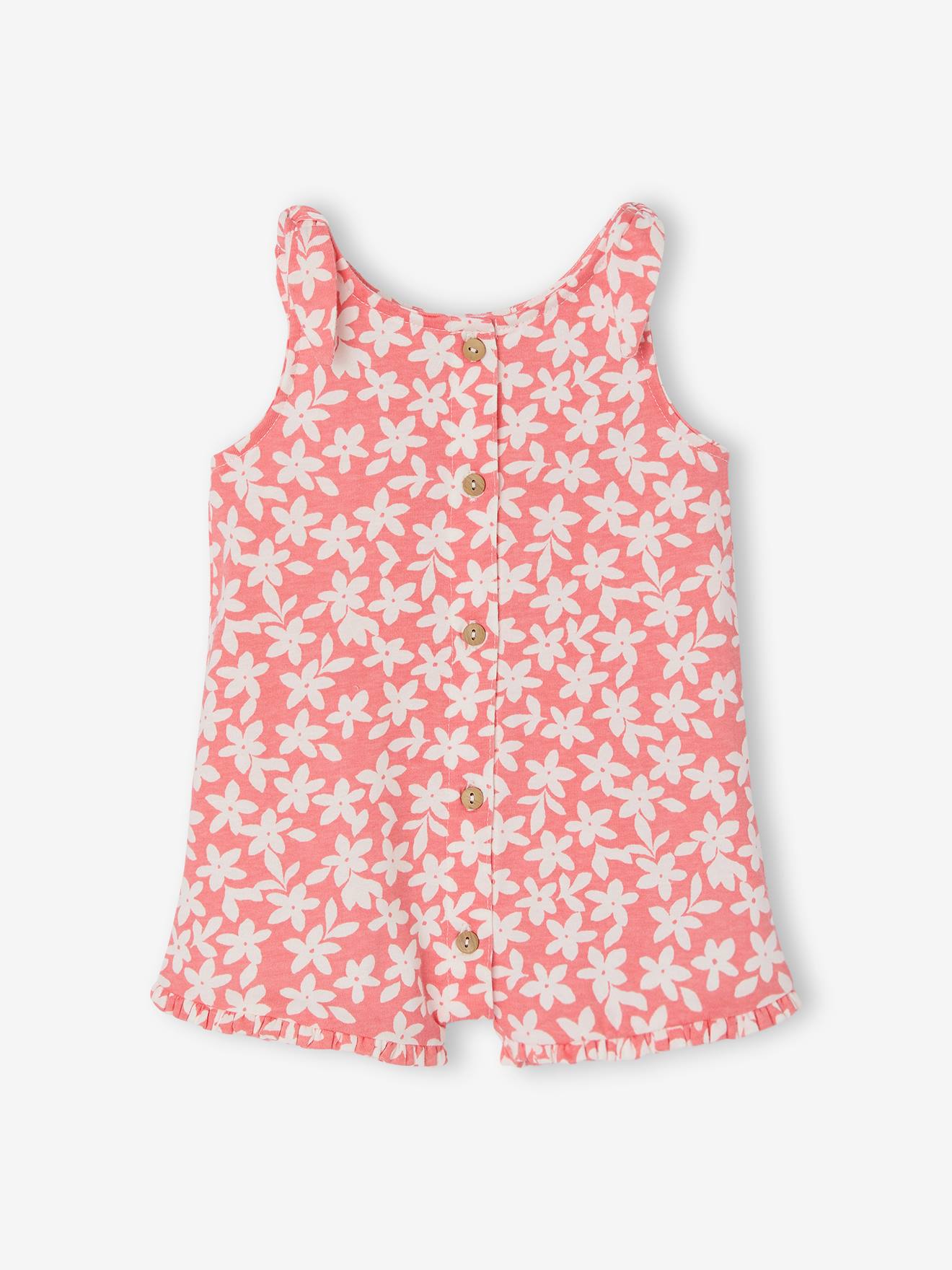 Mädchen Baby Sommer-Overall koralle Gr. 80 von vertbaudet