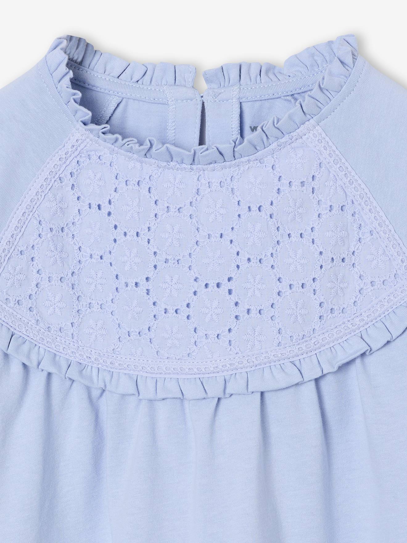 Thumbnail - Mädchen Blusenshirt mit Lochstickerei