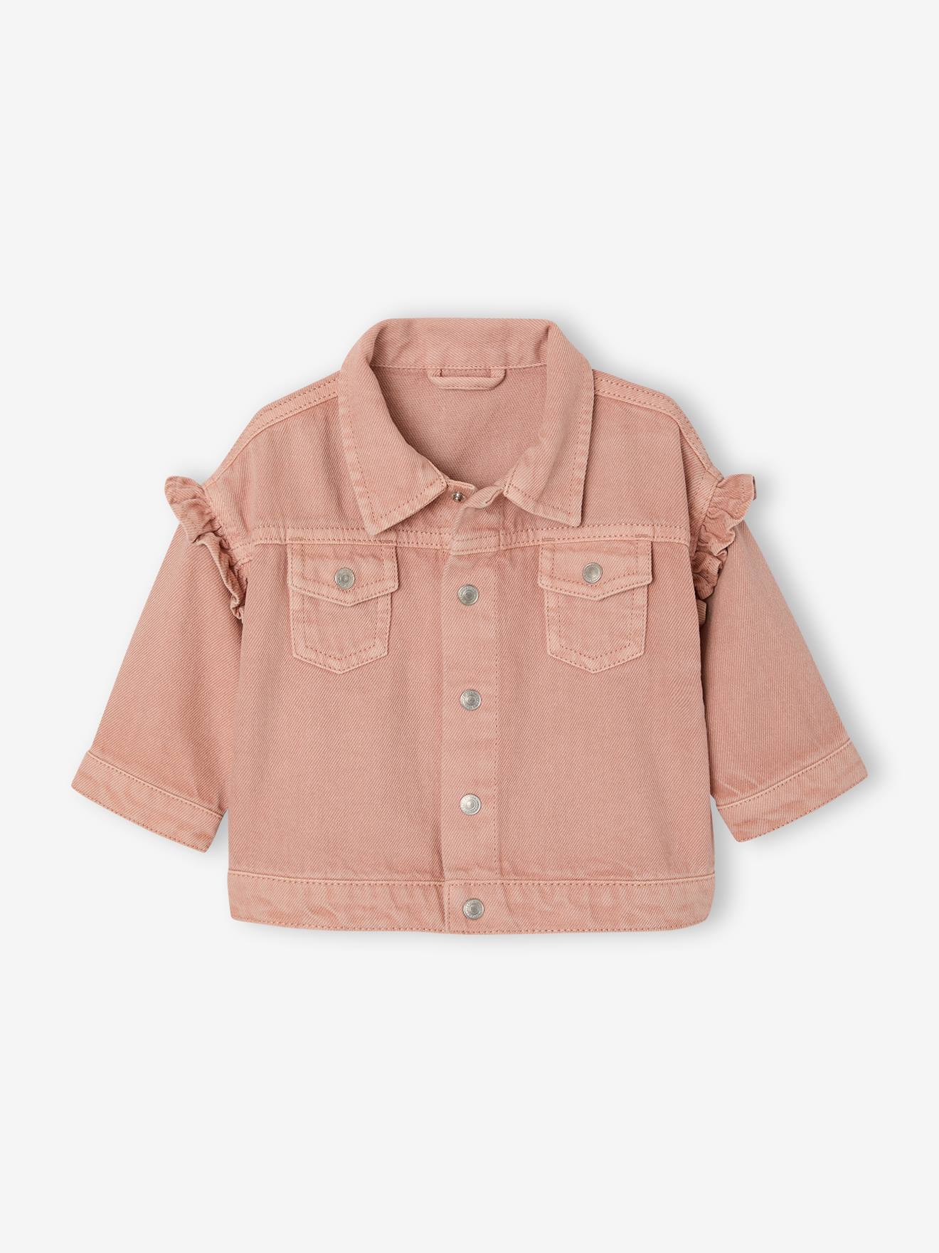 Jacke mit Volants Mädchen Baby pudrig