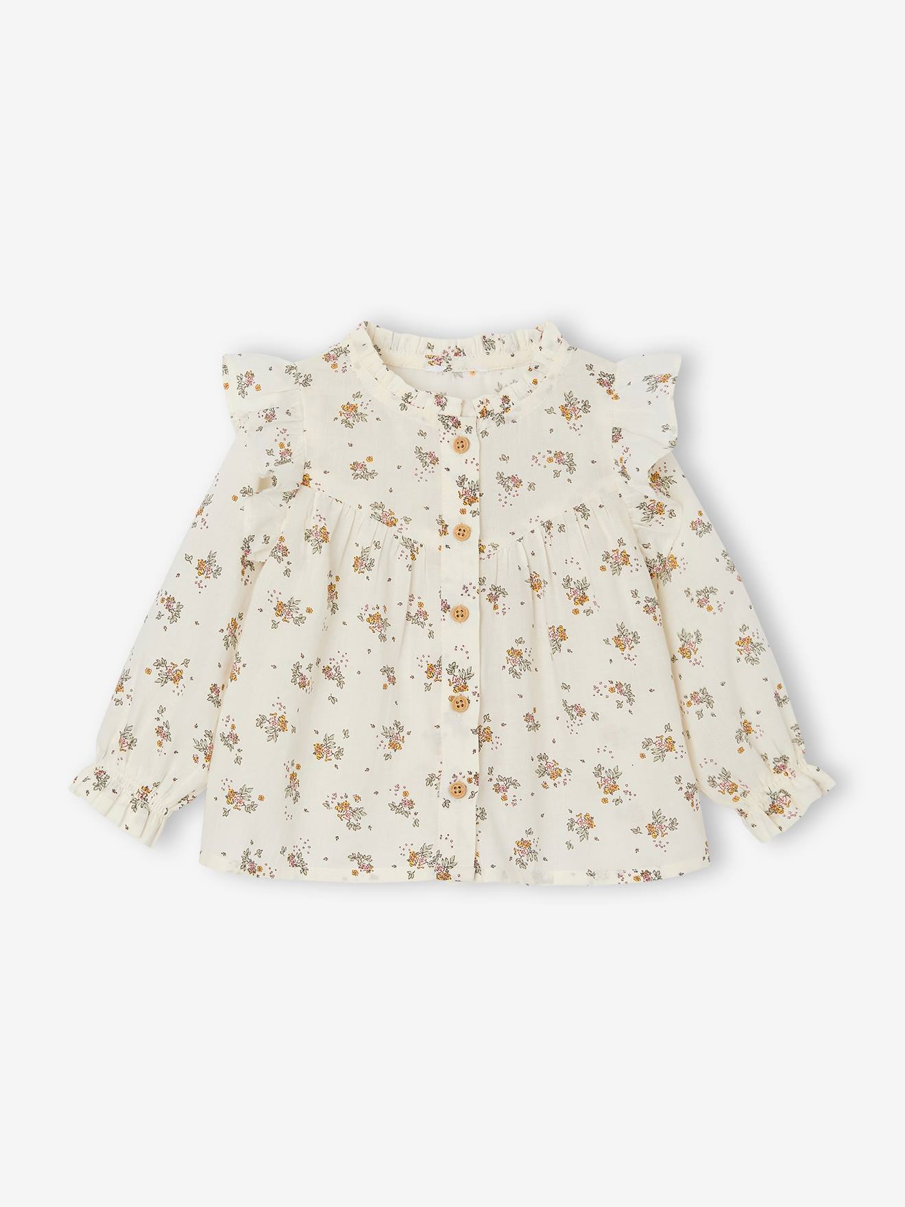 Vertbaudet Baby Bluse Mit Volants Vanille 92/98