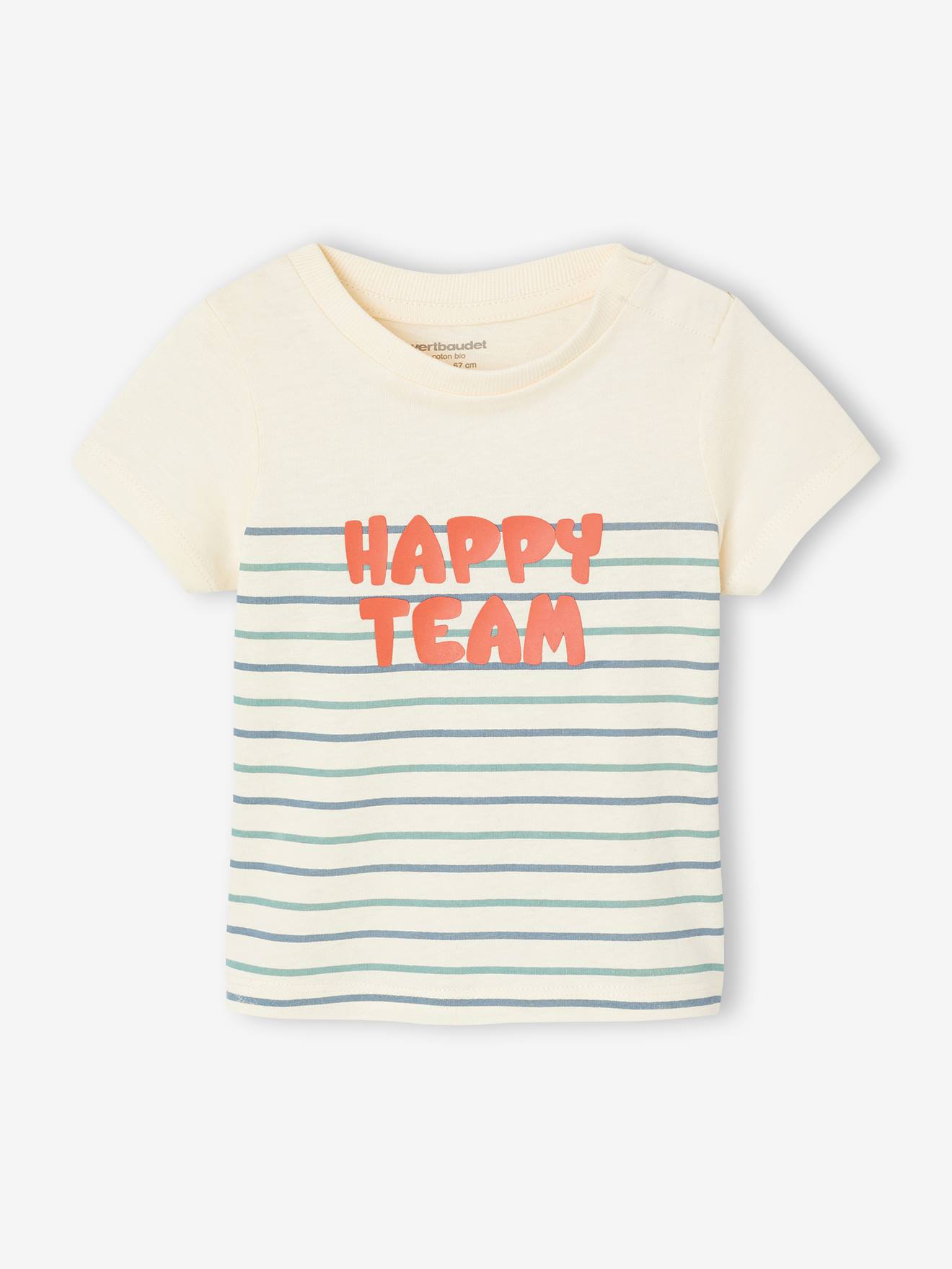 Bio-Kollektion: T-Shirt Baby Jungen wollweiß Gr. 80 von vertbaudet