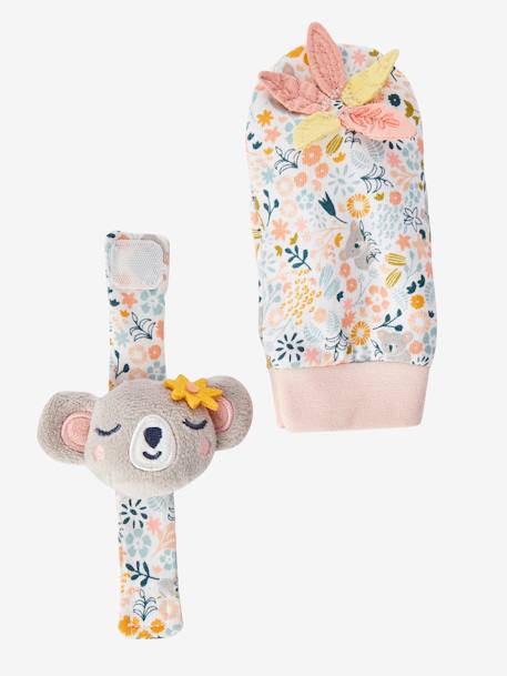 Babyrassel-Set aus Armband und Socken, Koala - mehrfarbig - 2