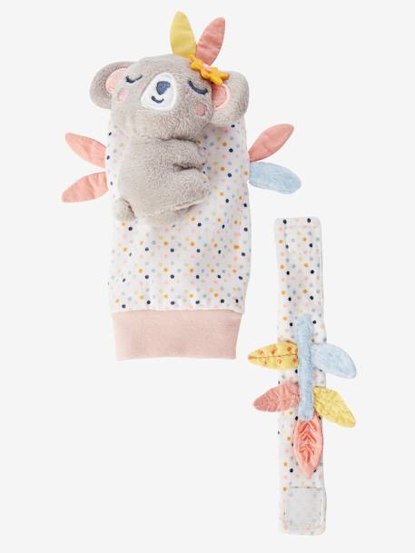 Babyrassel-Set aus Armband und Socken, Koala - mehrfarbig - 3