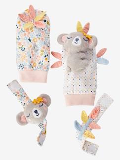 Spielzeug-Babyrassel-Set aus Armband und Socken, Koala