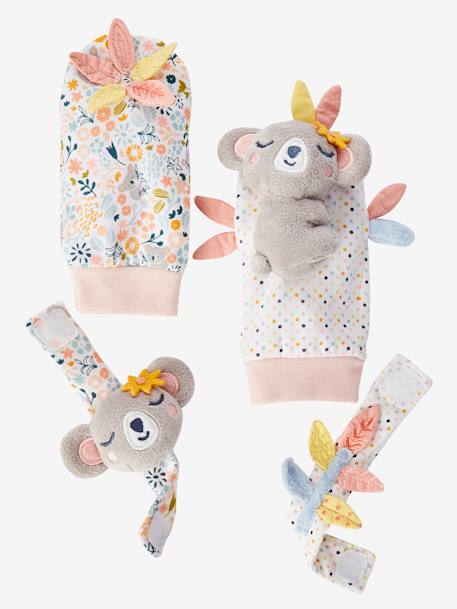 Babyrassel-Set aus Armband und Socken, Koala - mehrfarbig - 1