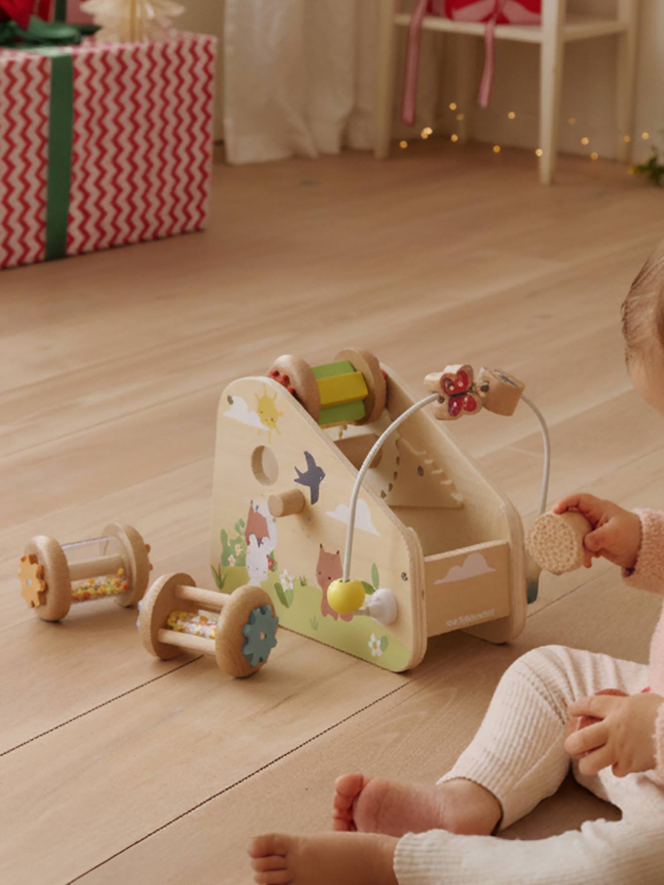Baby Murmelbahn mit Geräuschen VIER JAHRESZEITEN Holz FSC®