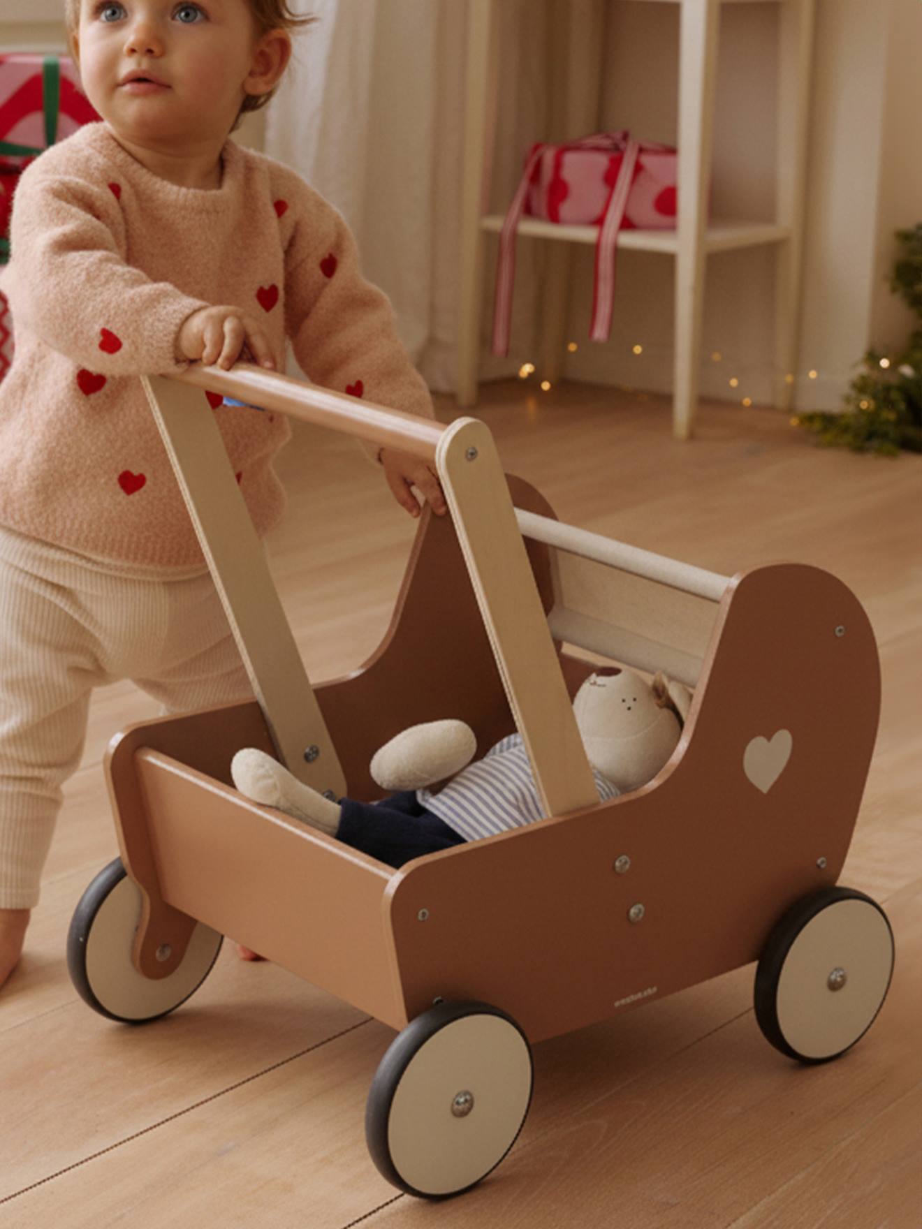 Vertbaudet Lauflernwagen In Kinderwagen-Form Karamell Einheitsgröße