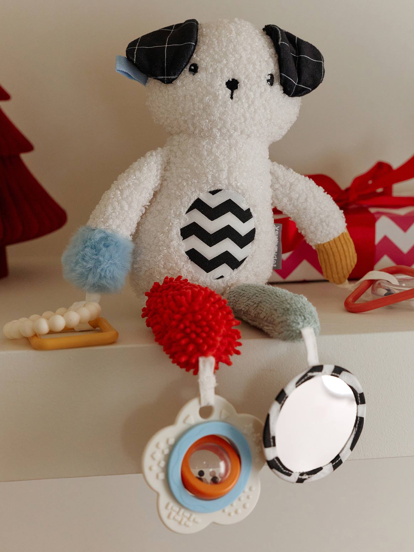 Vertbaudet Activity-Plüschhund Sensorik-Spass Mehrfarbig Einheitsgröße