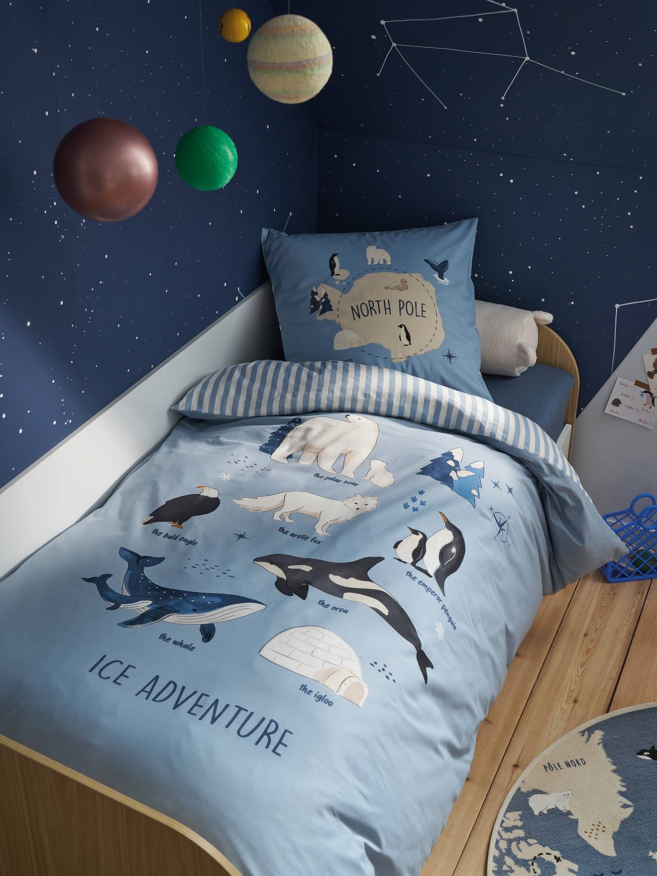 Kinder Bettwäsche-Set NORTH POLE ADVENTURE mit Recycling-Baumwolle