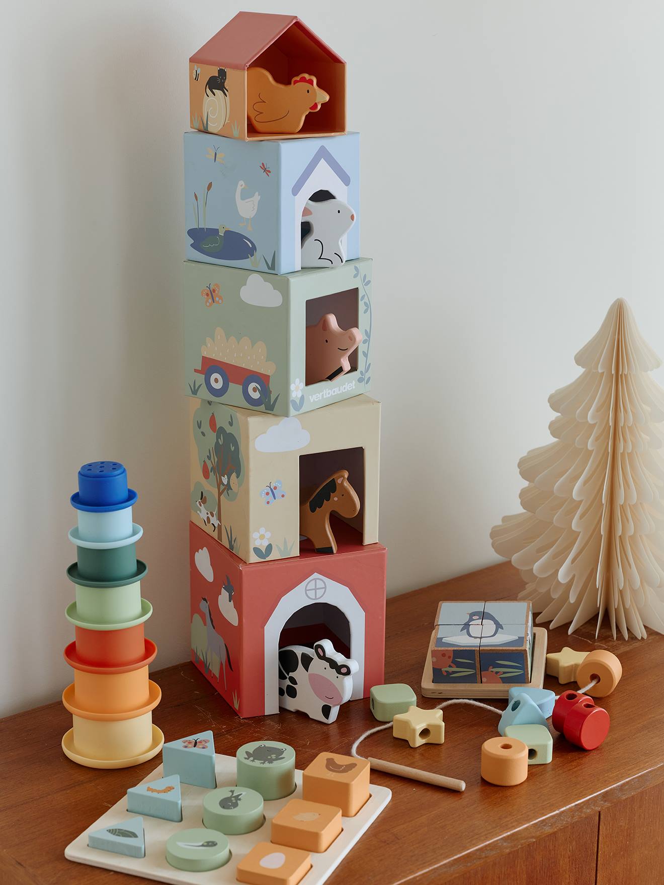 Vertbaudet Lernspiel-Set Ab 18 Monaten: Formen-Puzzle Mehrfarbig Einheitsgröße