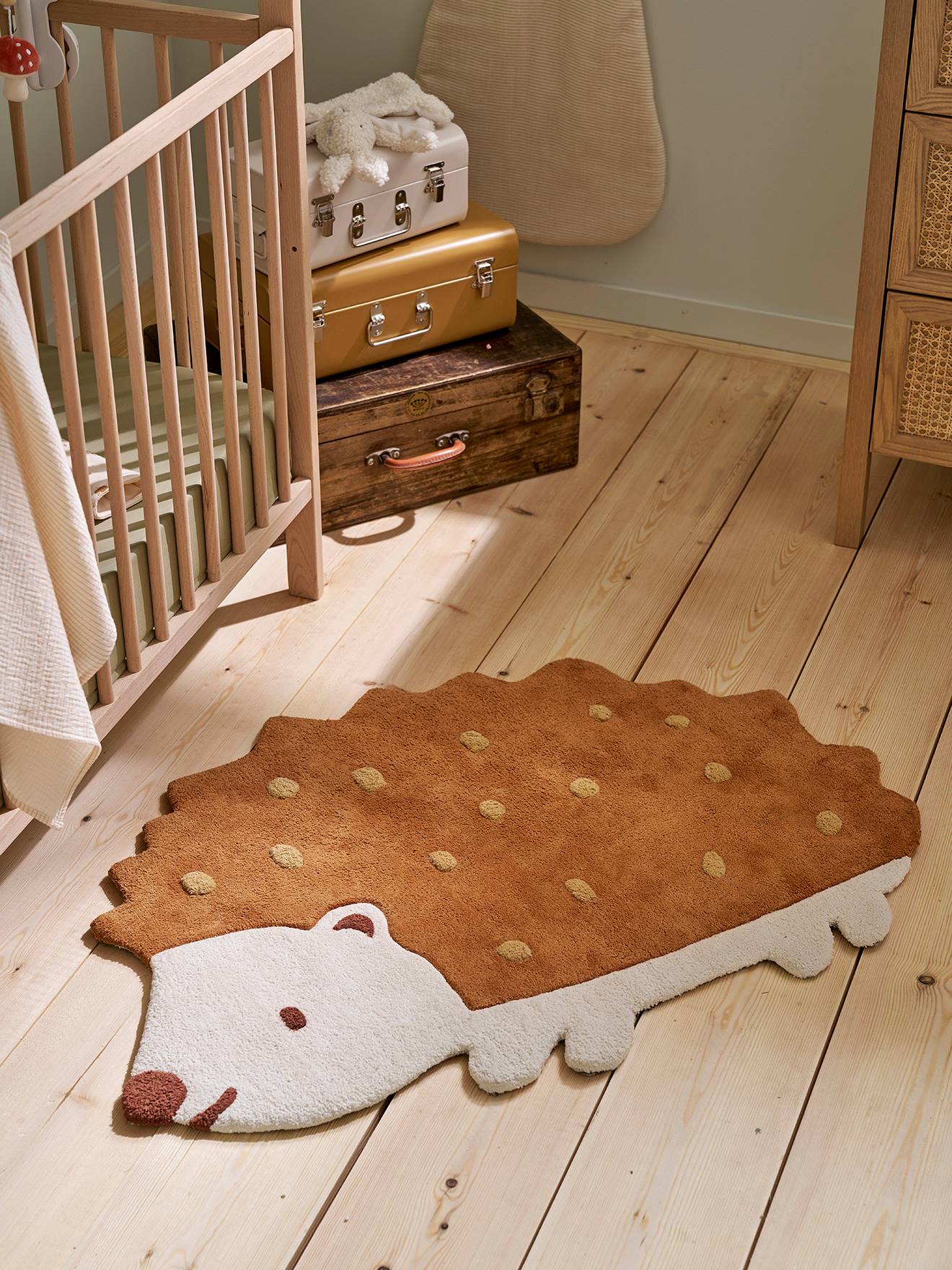Kinderzimmer Teppich IGEL mokka