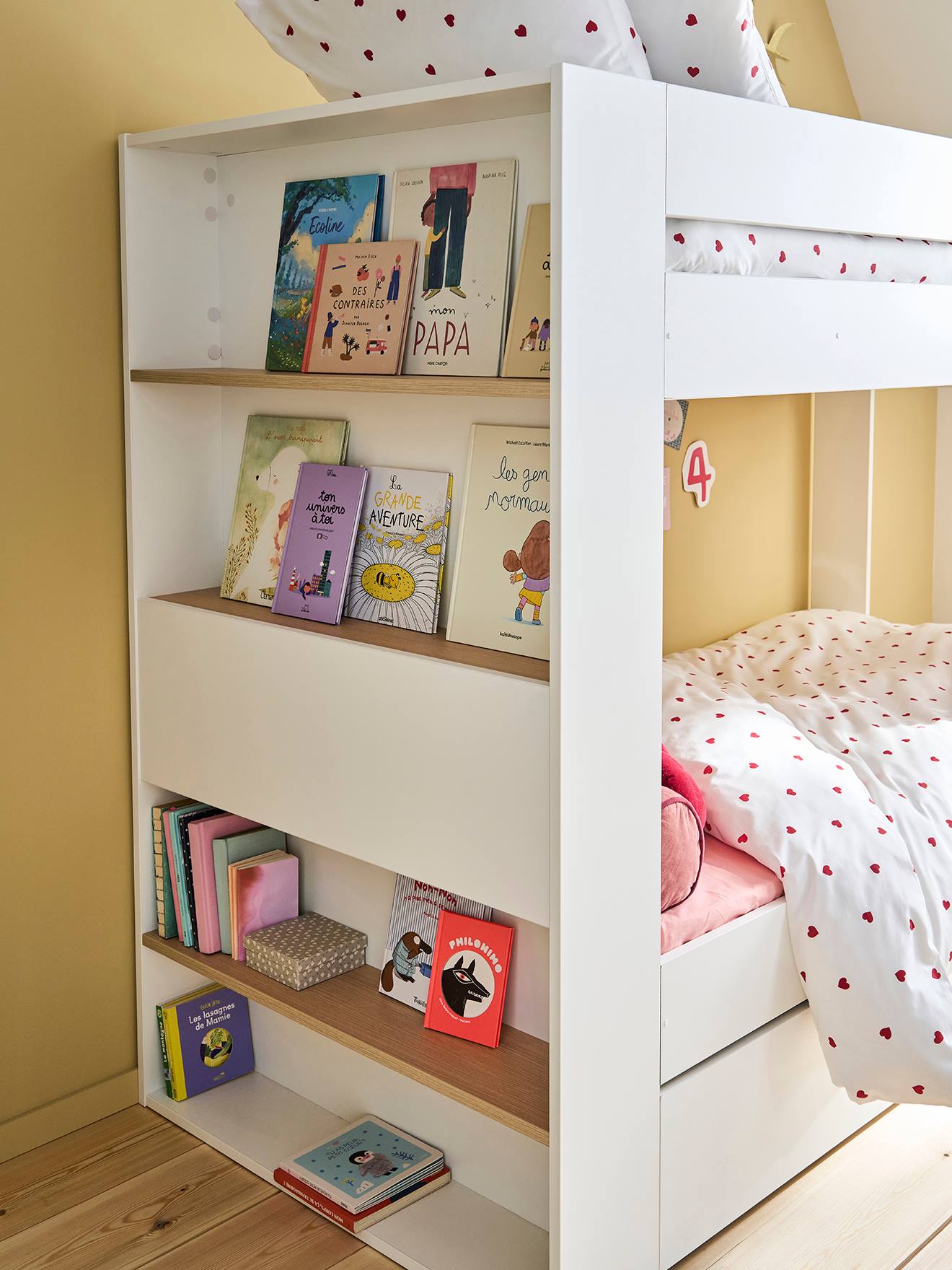 Thumbnail - Kinder Etagenbett IDAHO mit Stauraum und Gästebett