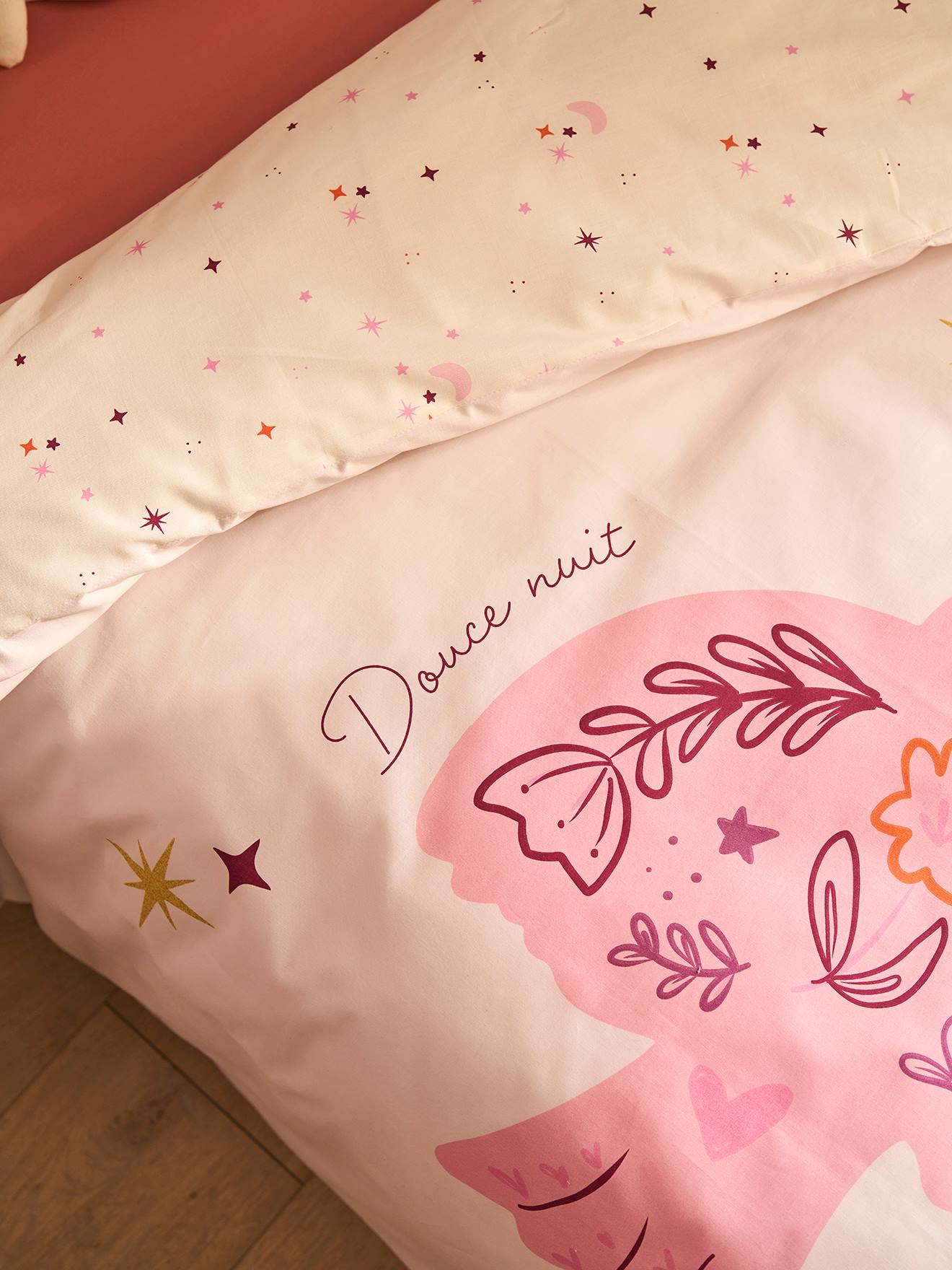 Thumbnail - Kinder Bettwäsche-Set BIRDY mit Recycling-Baumwolle pudrig