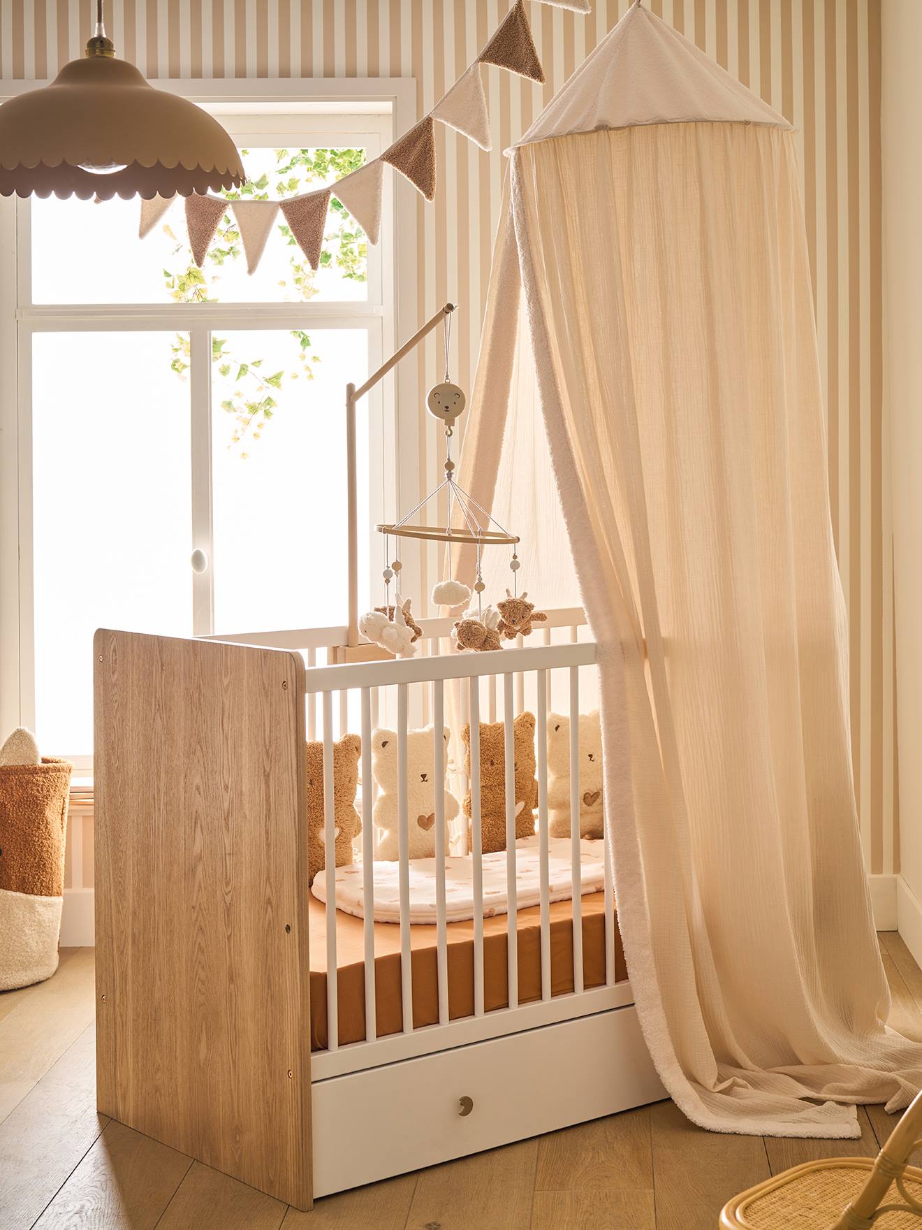 Vertbaudet Betthimmel Aus Teddyfleece Für Kinderzimmer Wollweiß Einheitsgröße