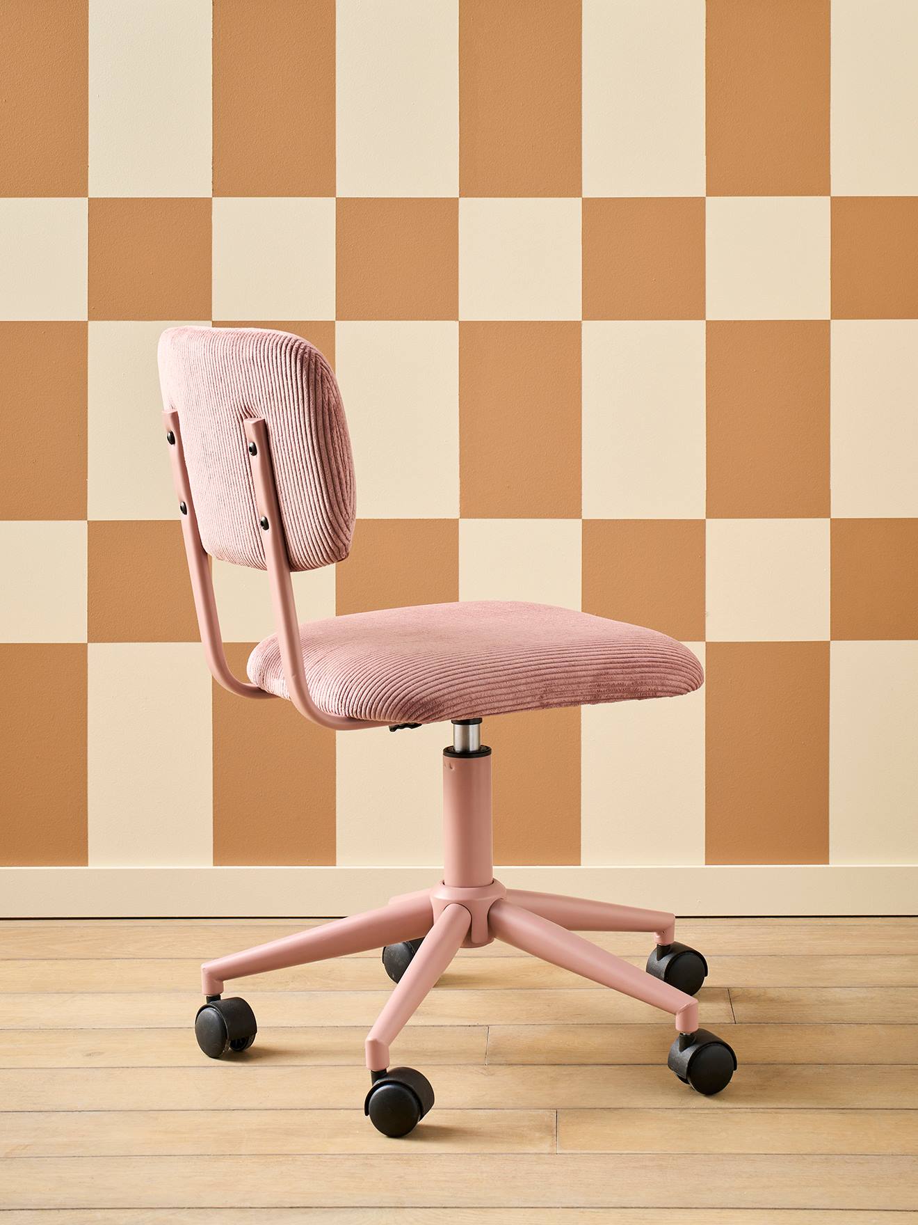 Thumbnail - Kinderzimmer Schreibtischstuhl auf Rollen mit Cordbezug