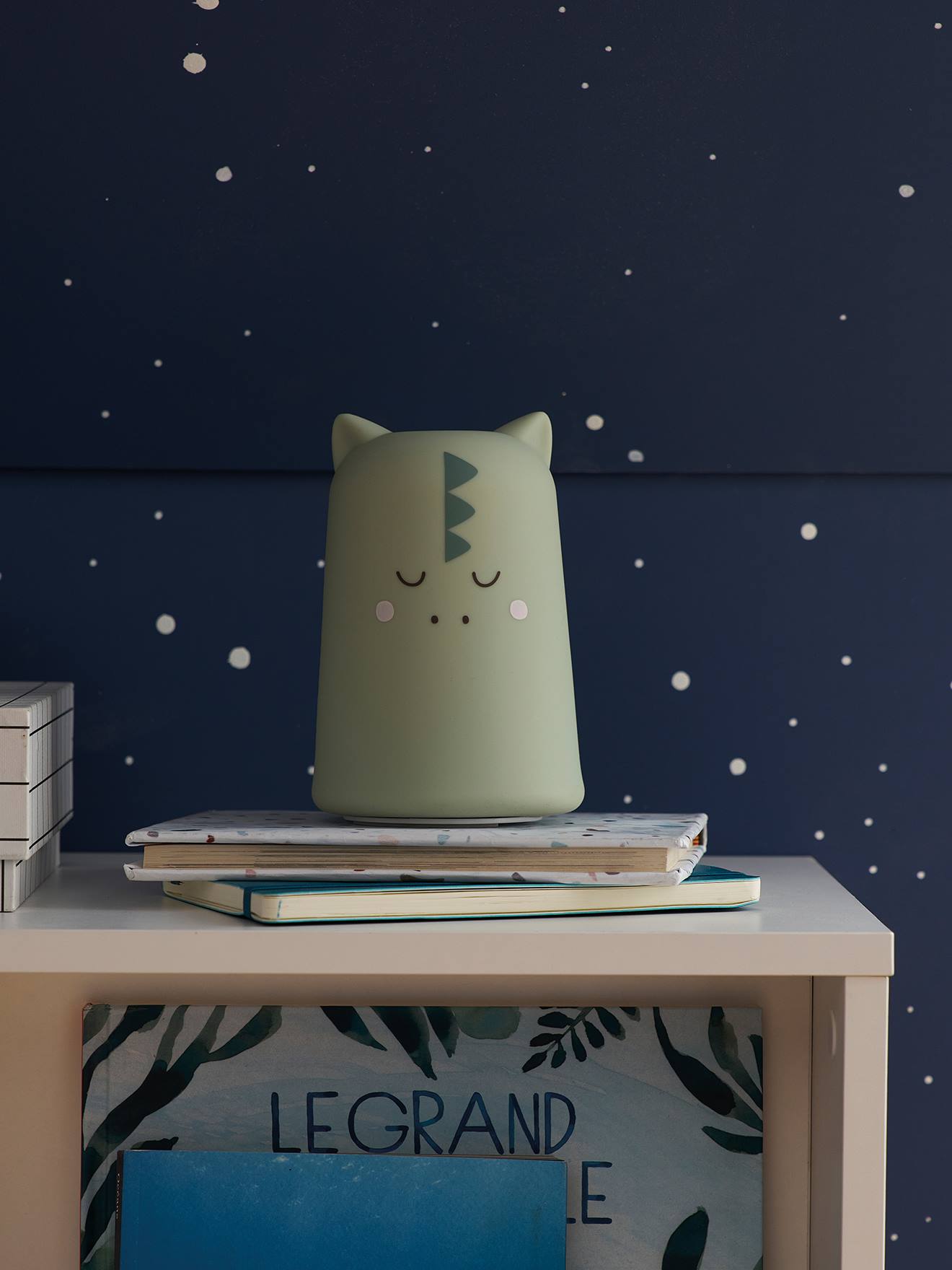 Vertbaudet Tragbare Kinderzimmer Akkuleuchte Dino Salbei Salbeigrün Einheitsgröße