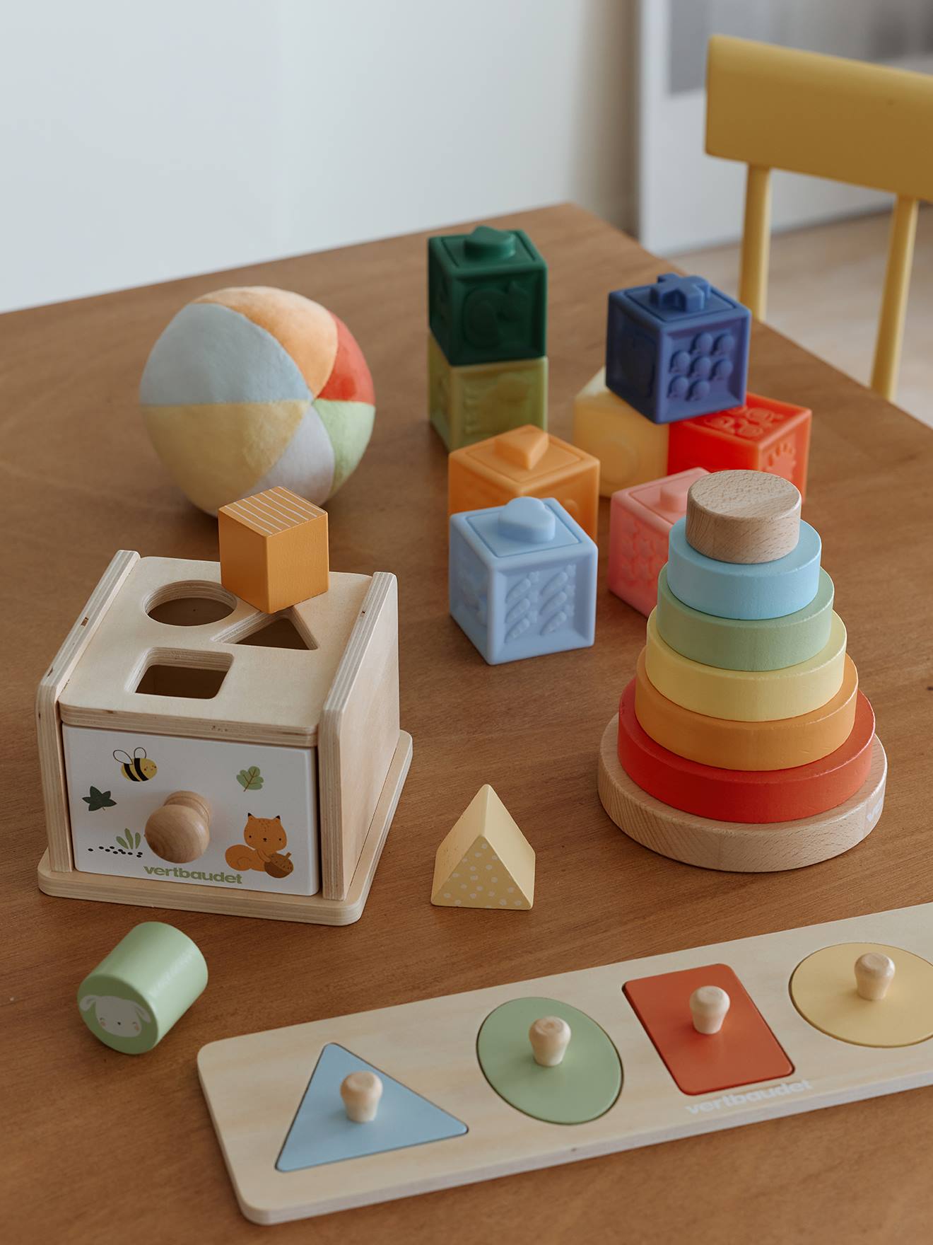Vertbaudet Lernspiel-Set Ab 12 Monaten: Sensorikwürfel Mehrfarbig Einheitsgröße