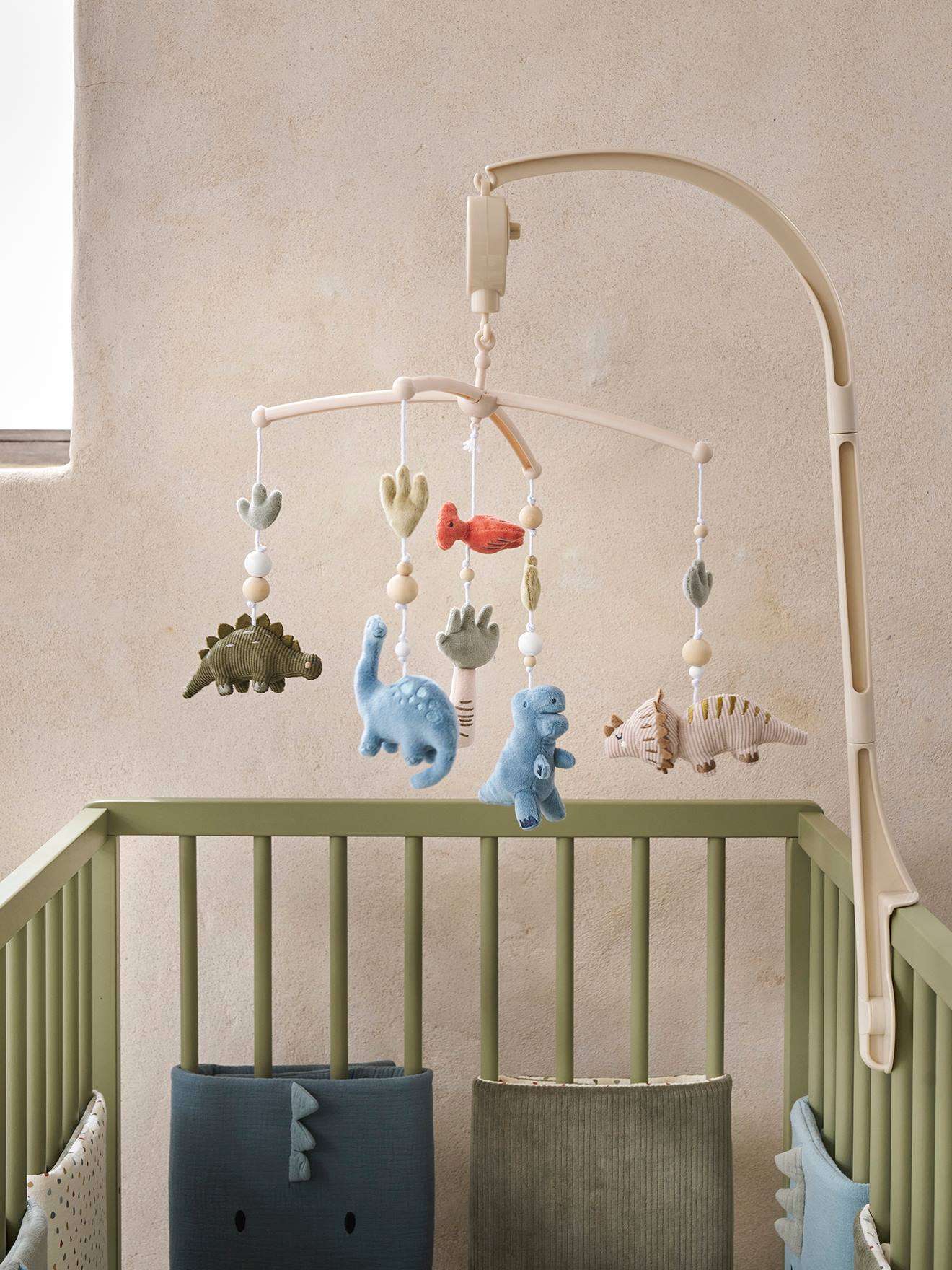 Vertbaudet Baby Musikmobile Minisaurus Beige Einheitsgröße