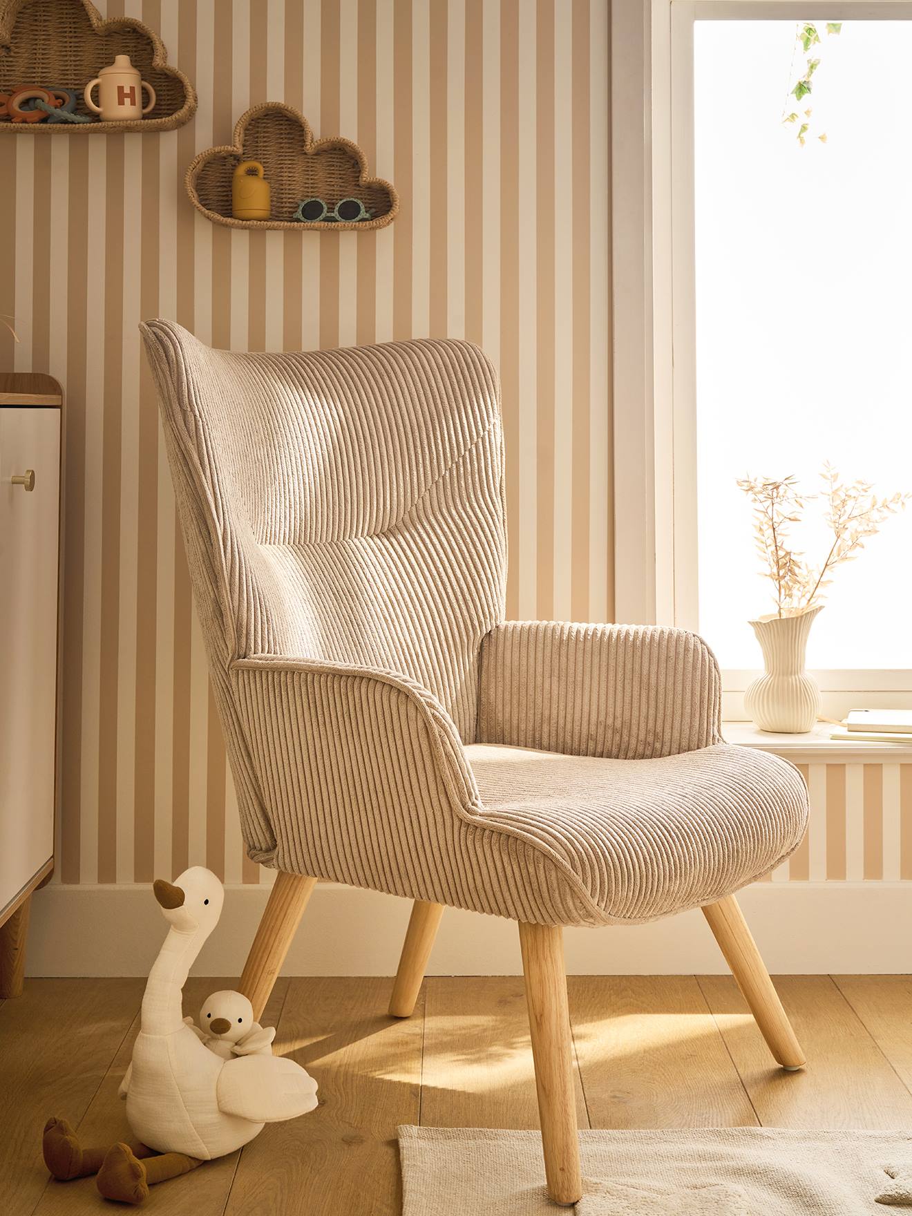 Vertbaudet Stillsessel Mit Cordbezug Mokka Einheitsgröße