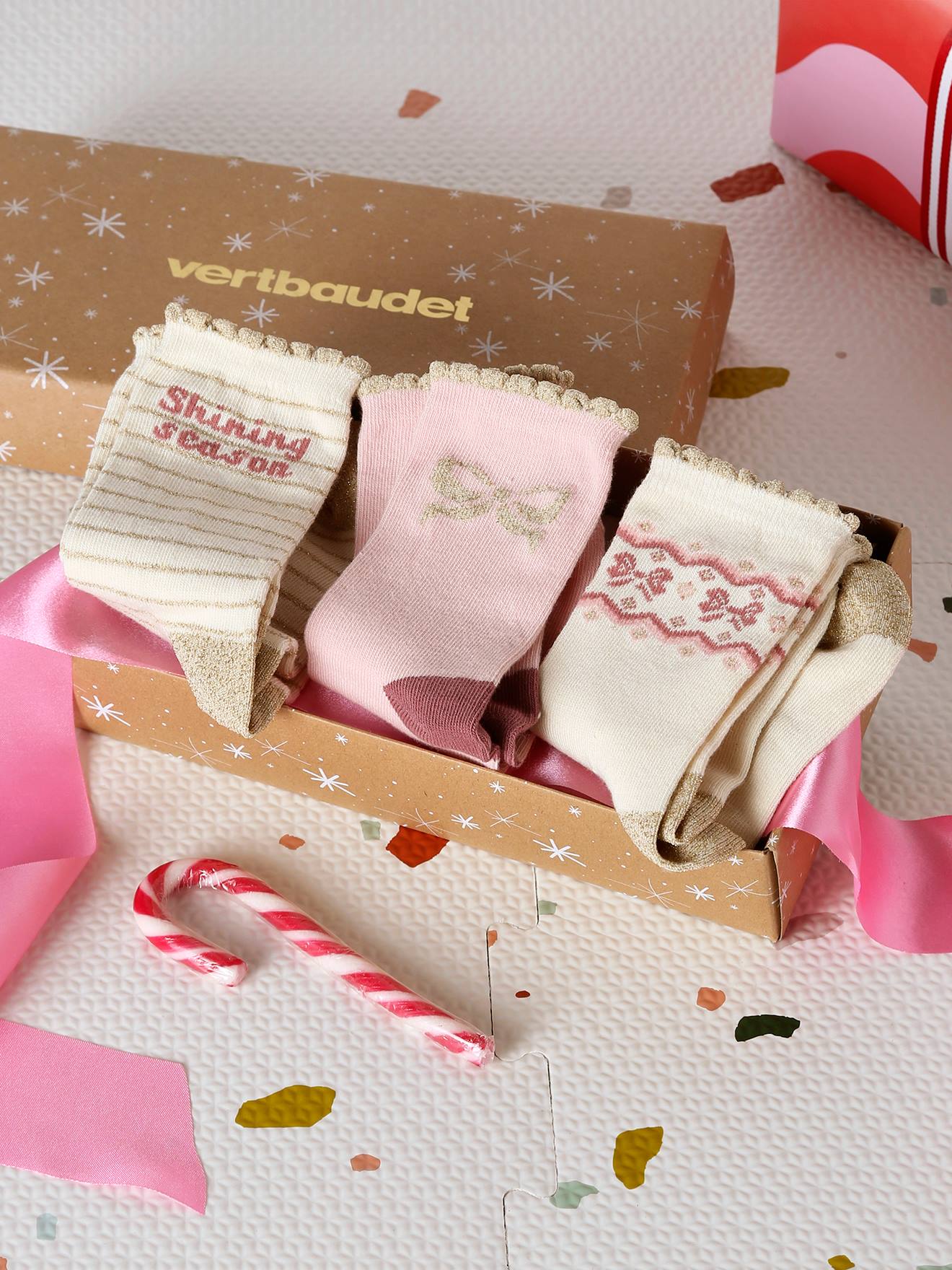 3er-Pack Weihnachts-Socken in Geschenkbox