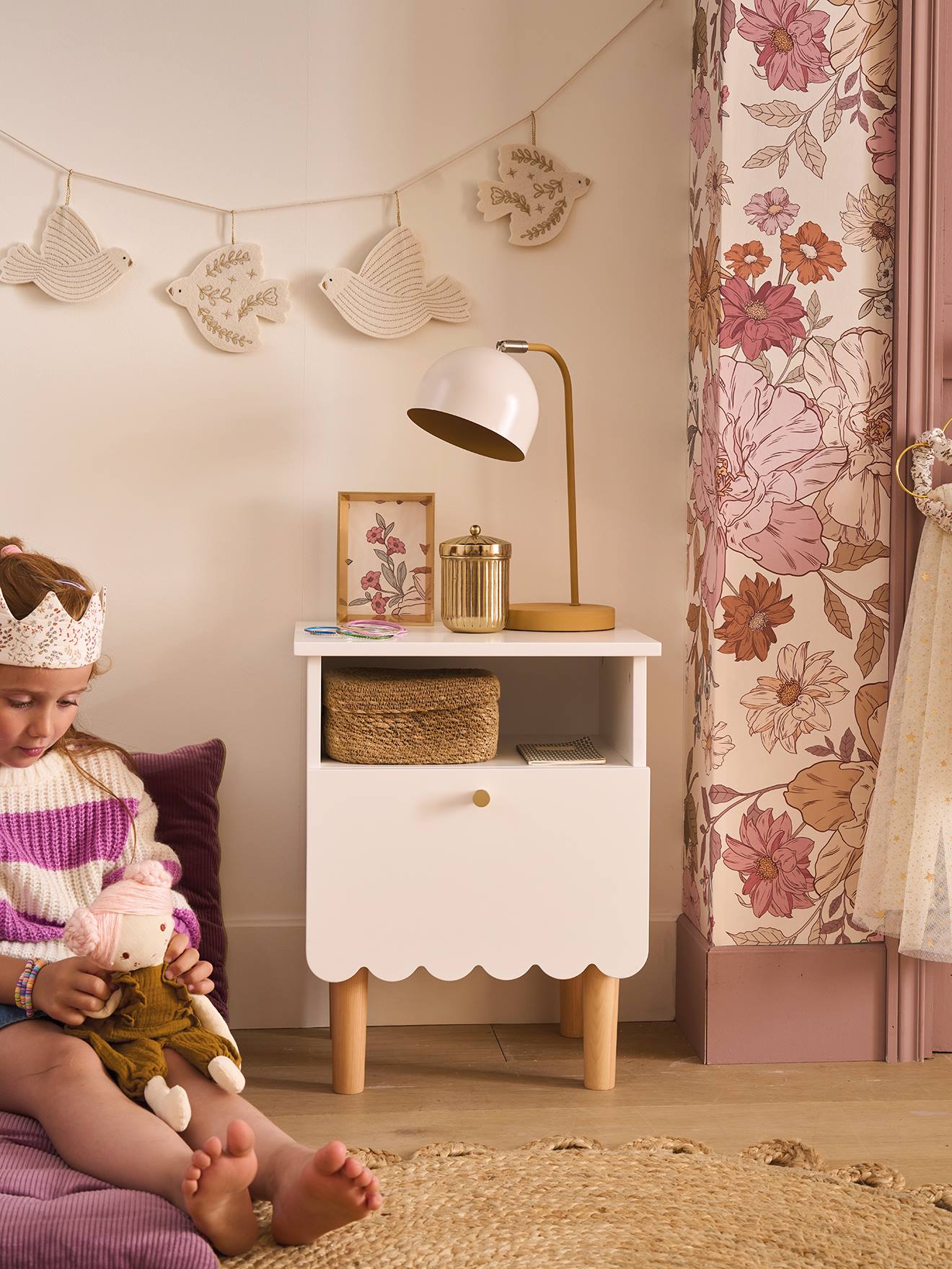 Kinderzimmer Nachttisch FESTON weiß von vertbaudet