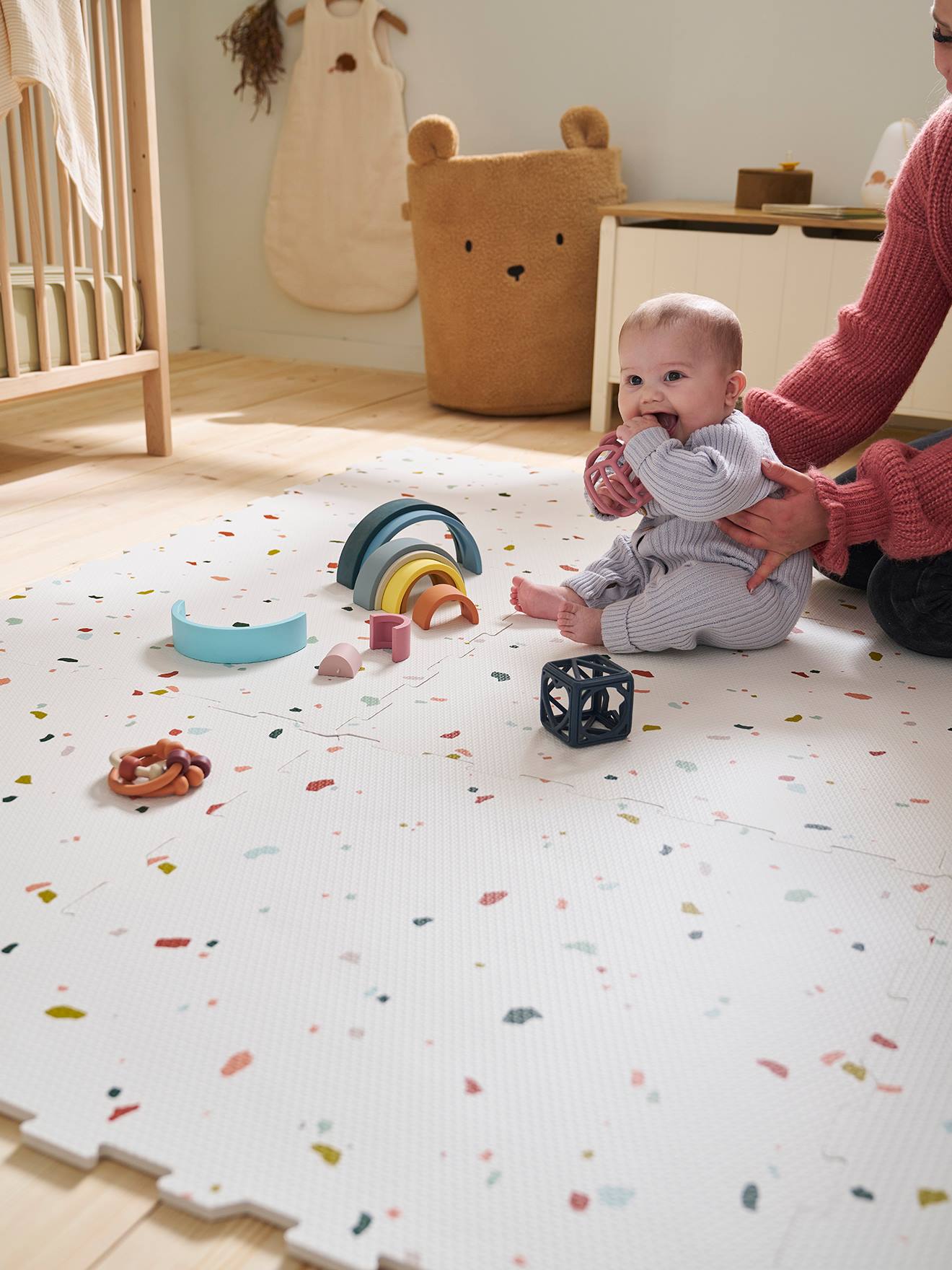 Große Puzzle-Spielmatte 9-teilig Kinderzimmer