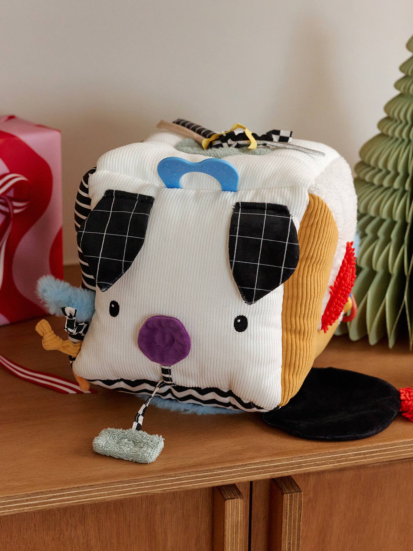 Vertbaudet Großer Baby Activity-Stoffwürfel Sensorik-Spass Mehrfarbig Einheitsgröße