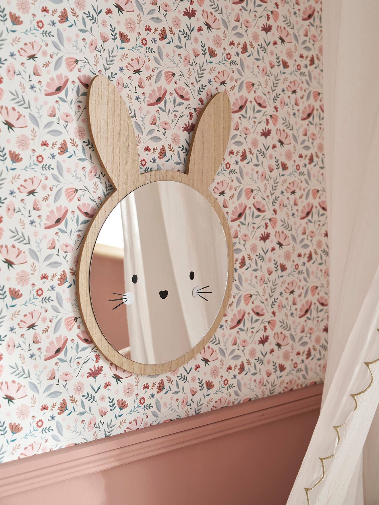 Vertbaudet Kinderzimmer Spiegel Hase Beige Einheitsgröße