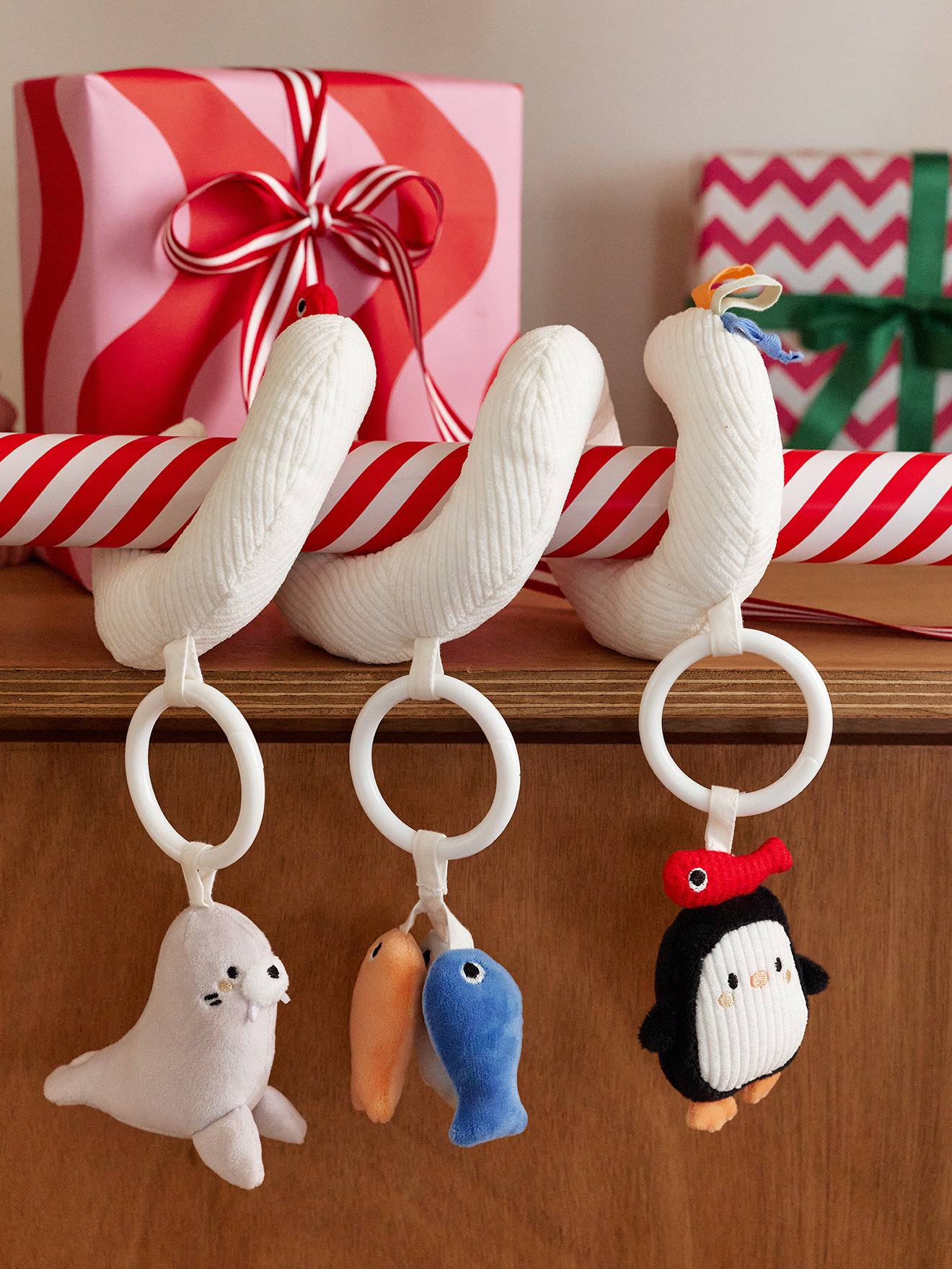 Vertbaudet Activity-Spirale Pinguin Für Baby Weiß Einheitsgröße