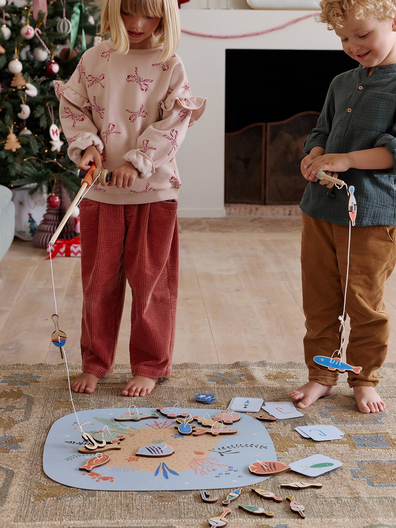 Vertbaudet Angelspiel Aus Holz Fsc® Für Kinder Blau Einheitsgröße