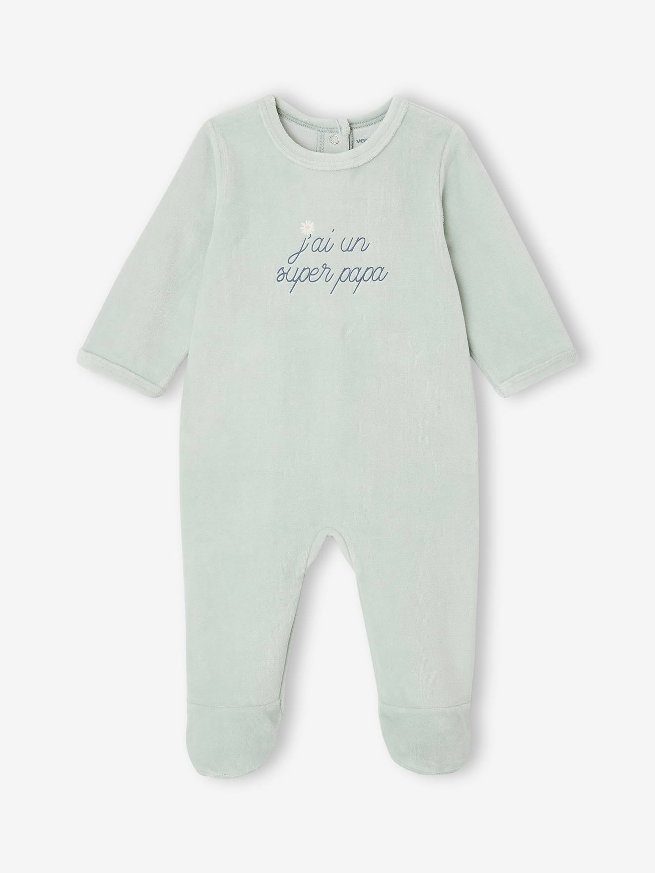 Thumbnail - 2er-Pack Baby Samt-Schlafanzüge mit Fuß