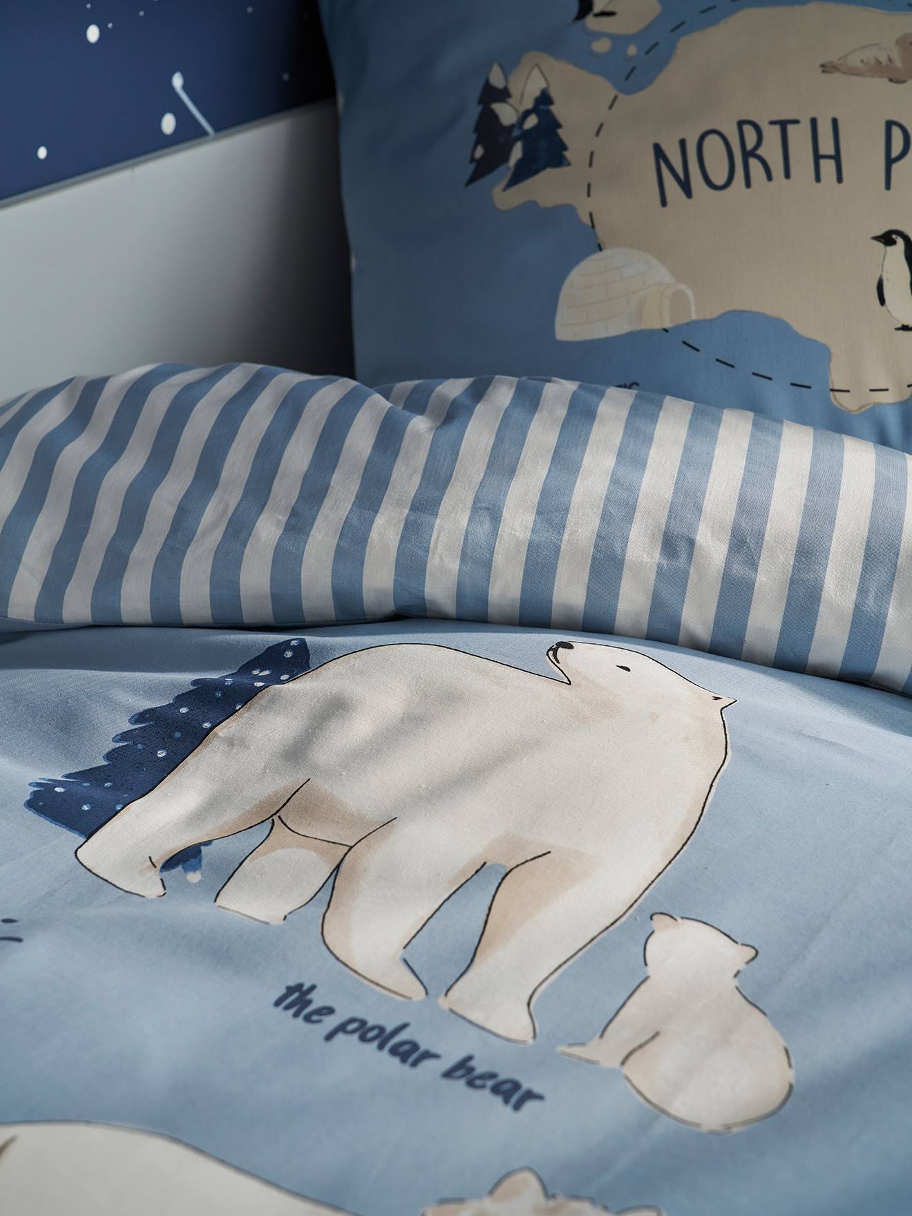 Thumbnail - Kinder Bettwäsche-Set NORTH POLE ADVENTURE mit Recycling-Baumwolle