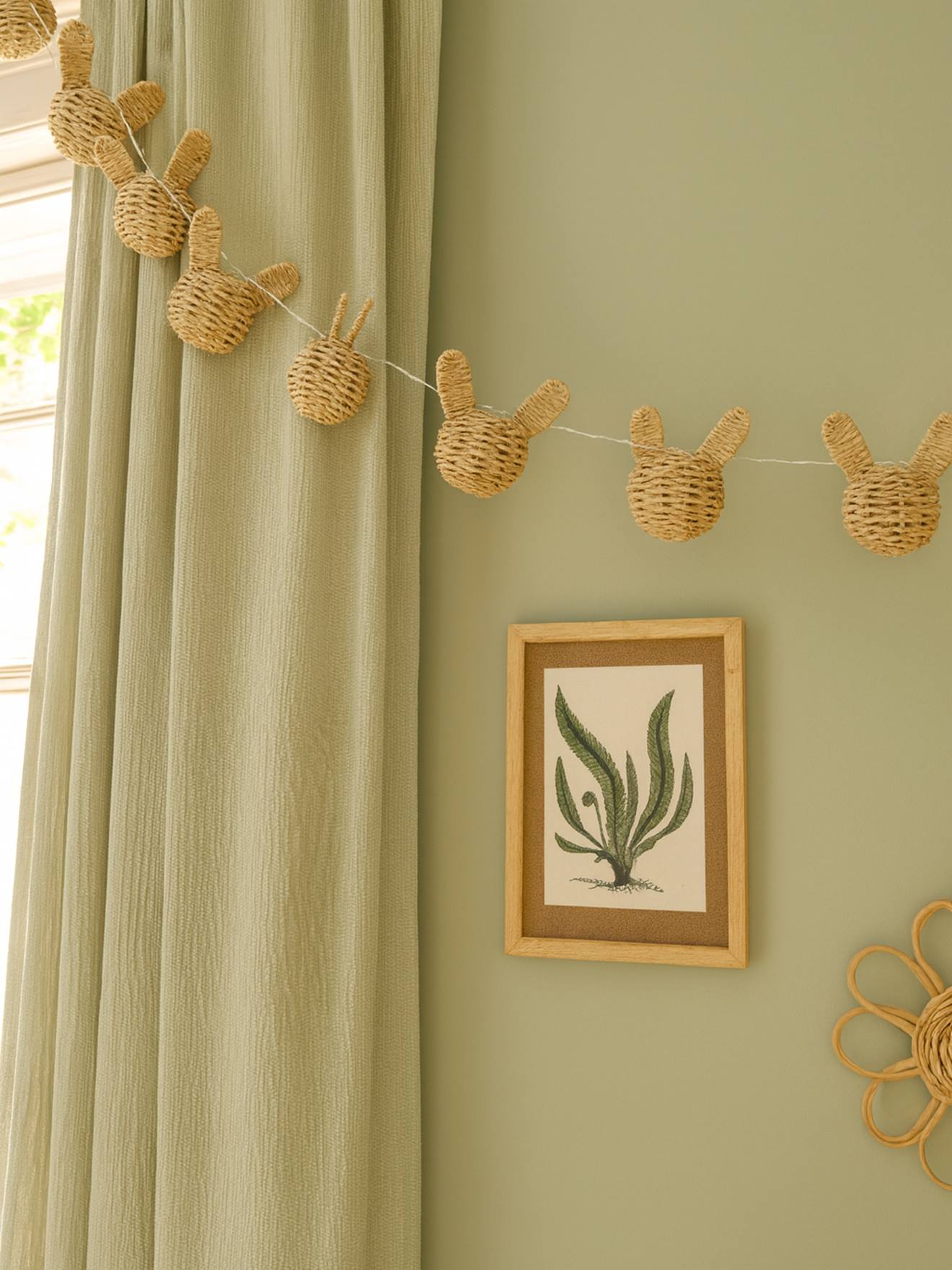 Vertbaudet Lichterkette Hase Aus Papierkordel Beige Einheitsgröße