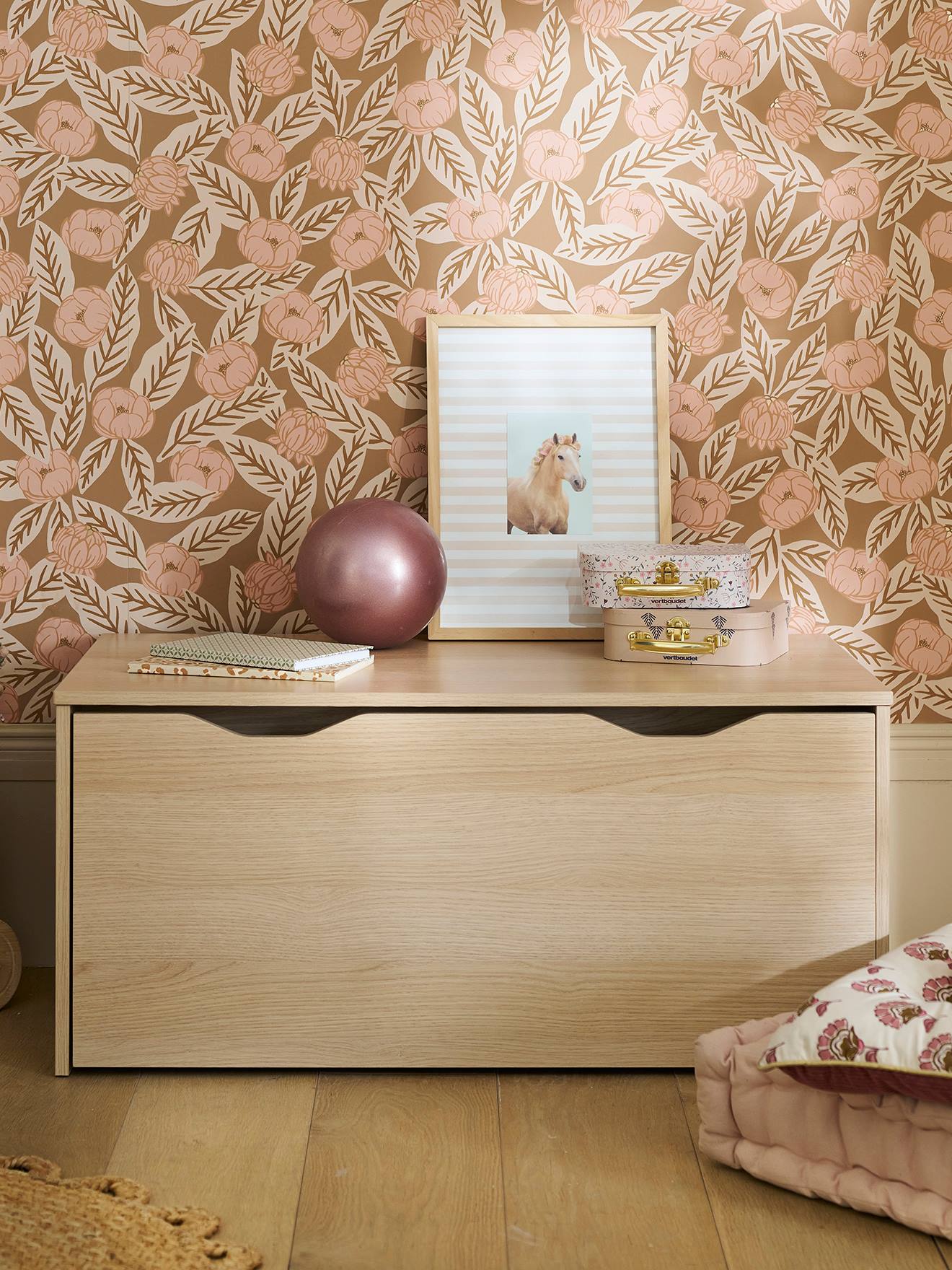 Vertbaudet Kinderzimmer Spielzeugkiste Auf Rollen Braun Einheitsgröße