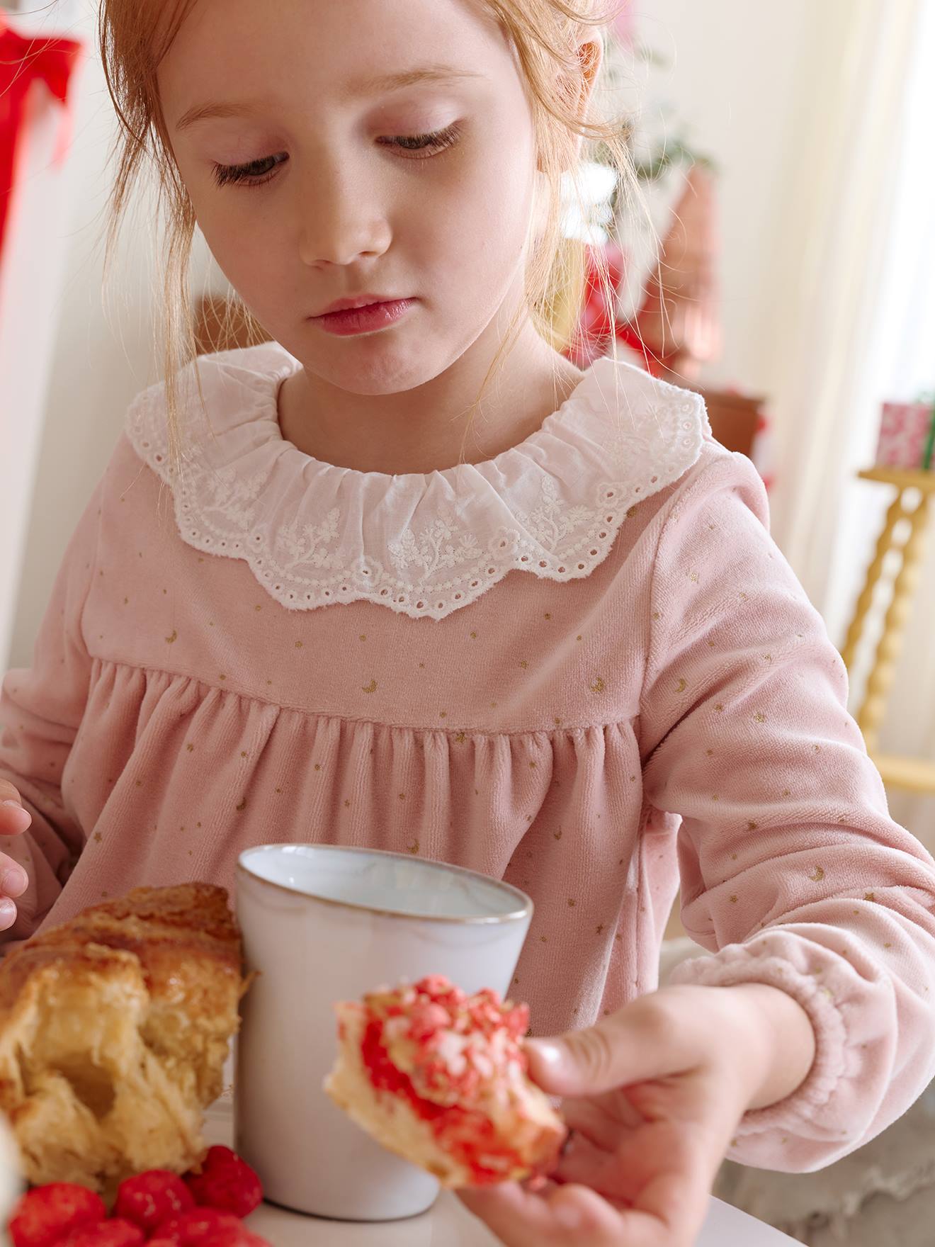 Thumbnail - Schlafanzug-Set Mädchen mit Pailletten-Cape pudrig