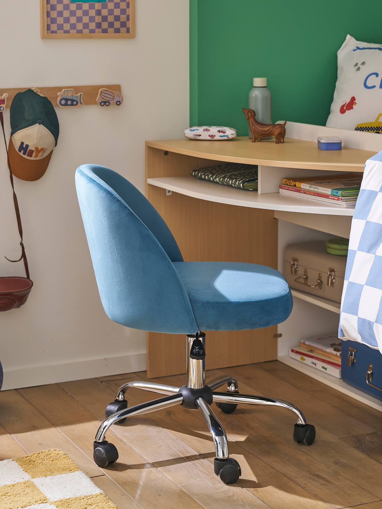 Kinder Schreibtischstuhl auf Rollen höhenverstellbar