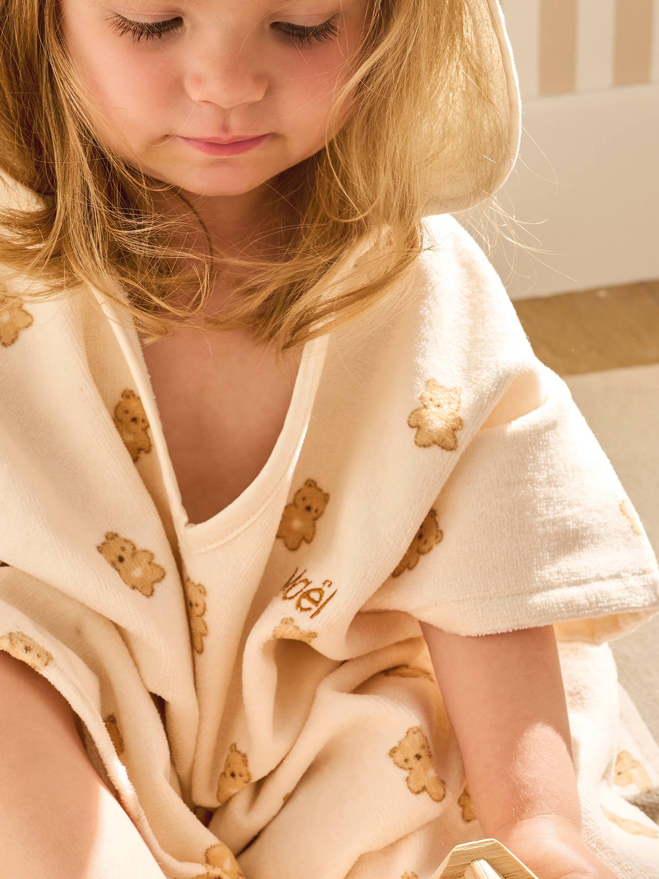 Thumbnail - Baby Badeponcho KLEINER BÄR aus Recycling-Baumwolle