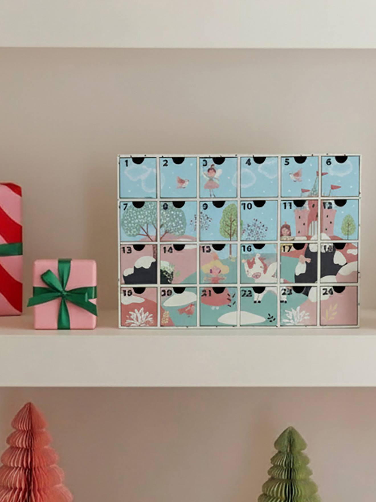 Vertbaudet Kinder Adventskalender Mit Spielzeug Aus Holz Fsc® Wollweiß Einheitsgröße