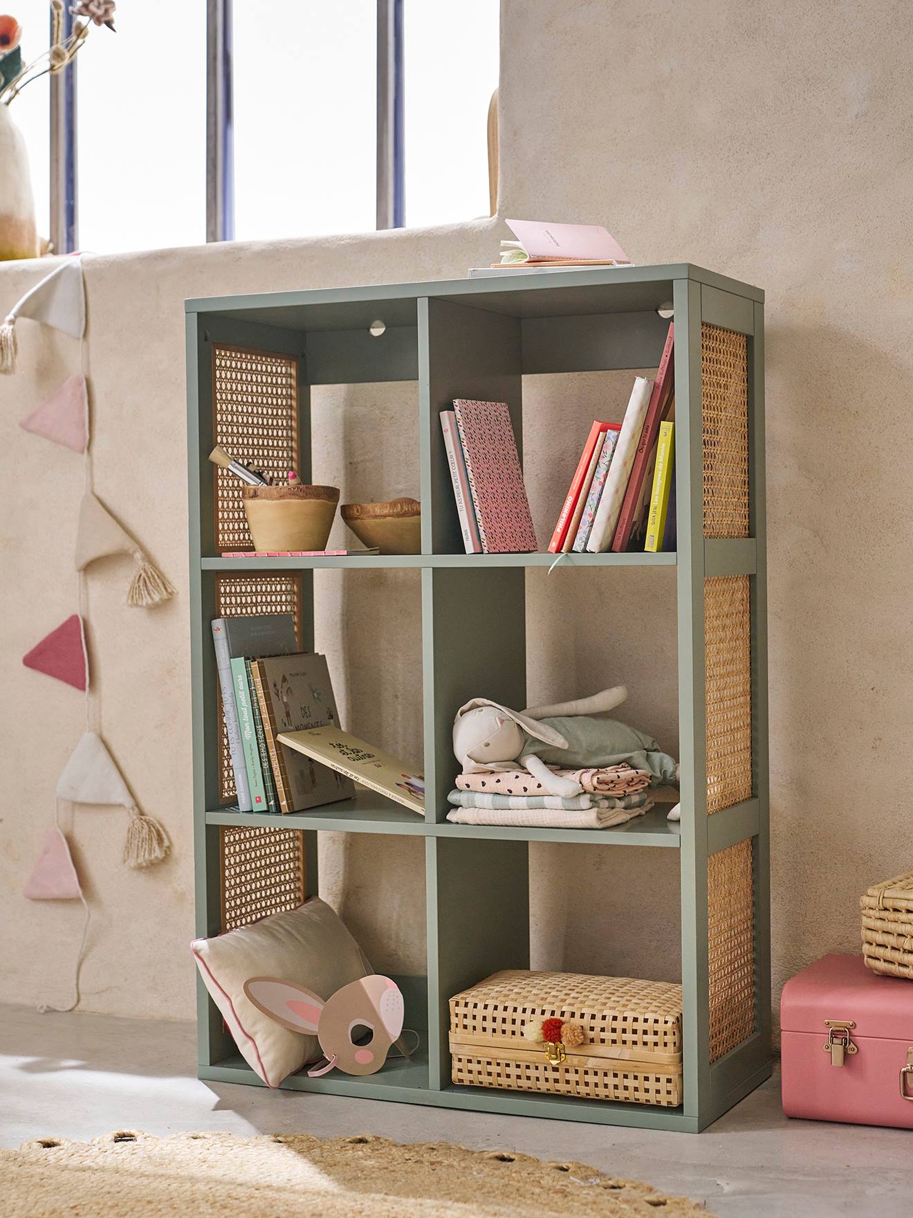 Kinderzimmer Regal mit 6 Fächern POESIE