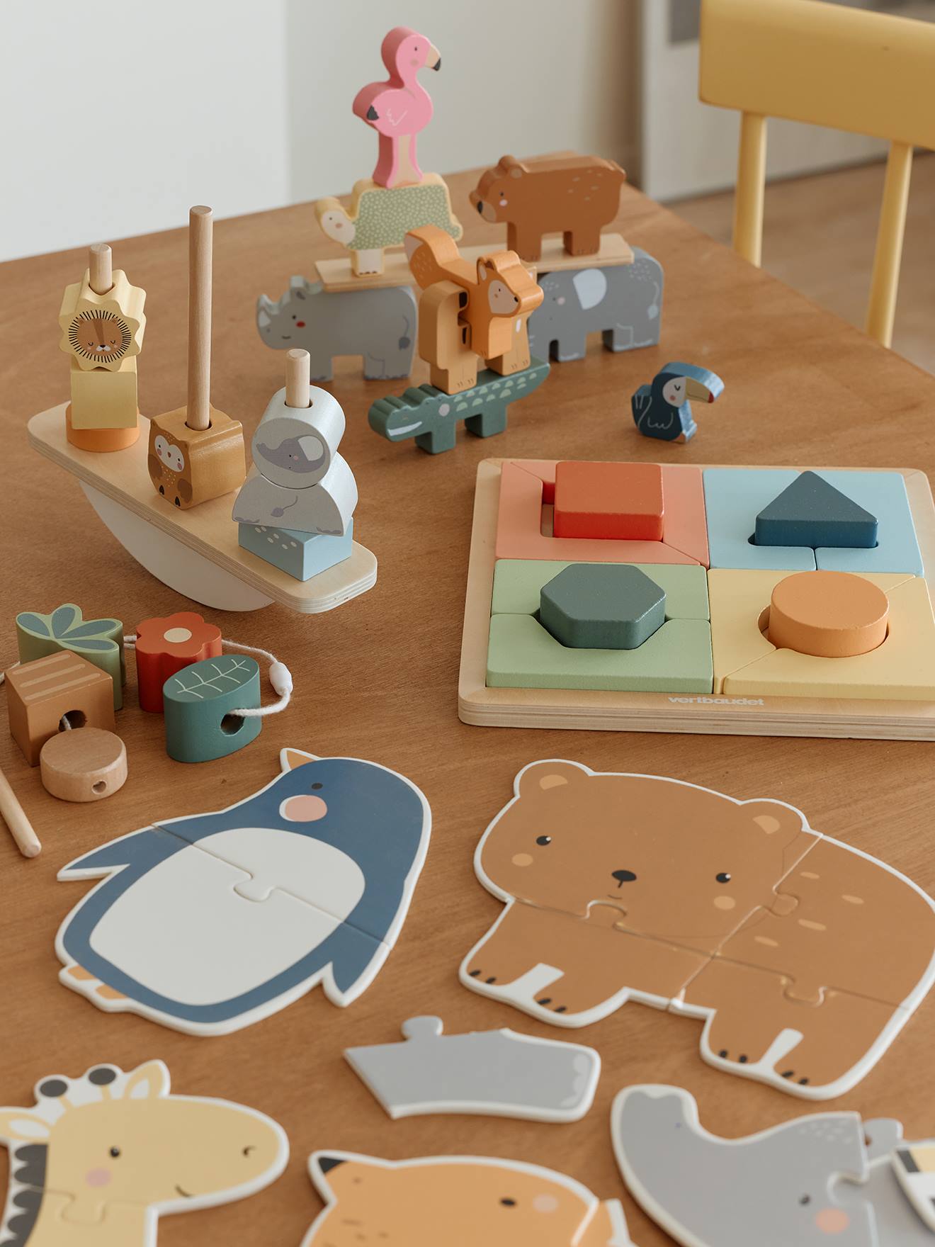 Vertbaudet Lernspiel-Set Ab 2 Jahren: Formen-Puzzle Mehrfarbig Einheitsgröße