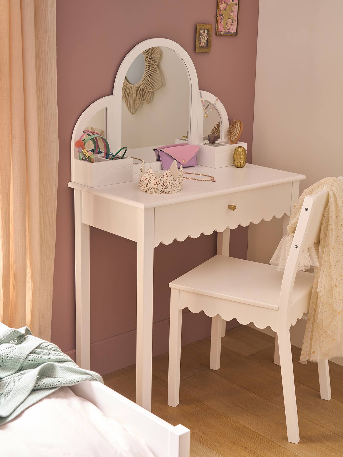 Vertbaudet Schminktisch Feston Kinderzimmer Weiß Einheitsgröße