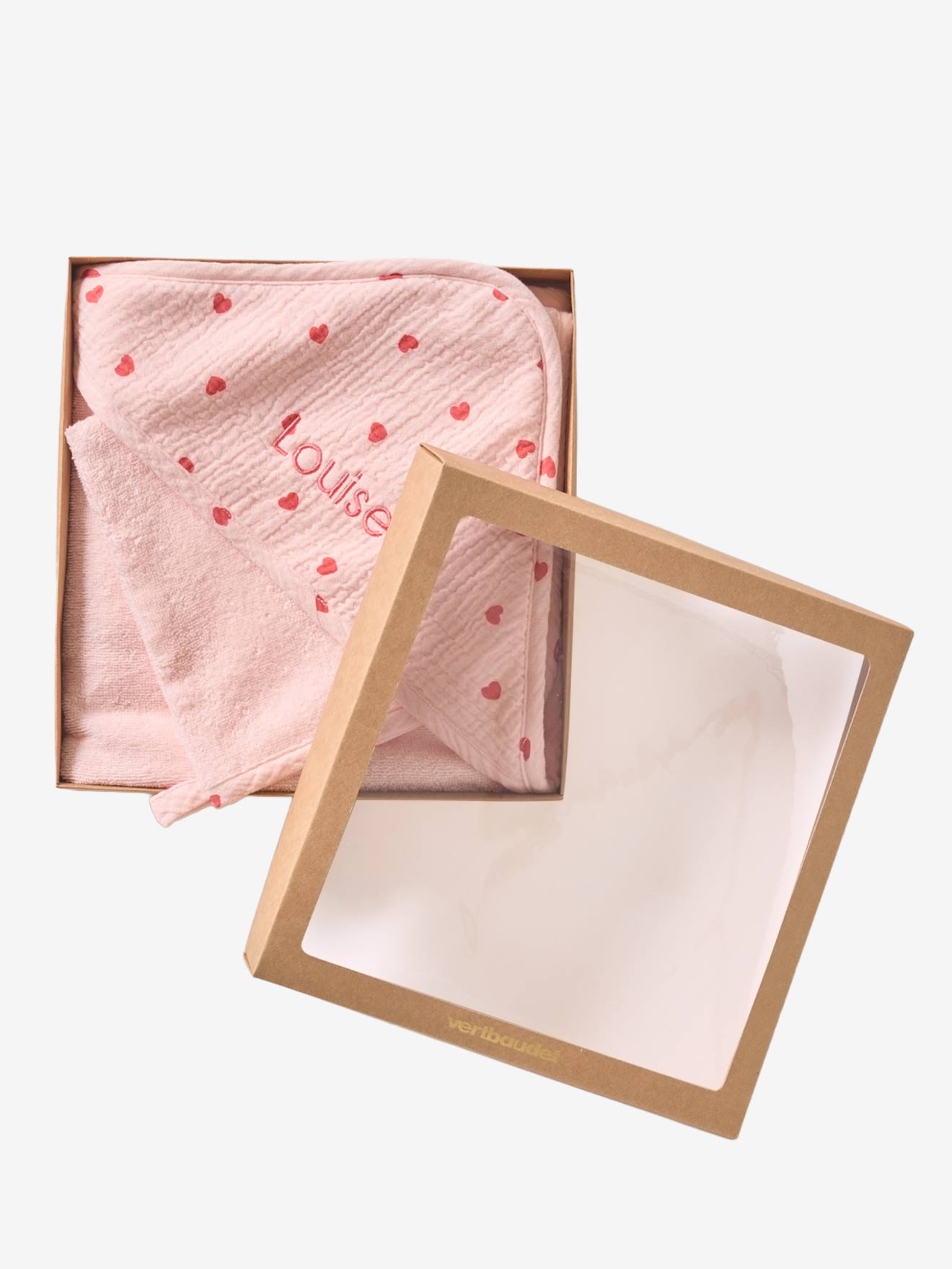 Thumbnail - Set aus Badecape & Waschhandschuh Baby MEIN HERZ