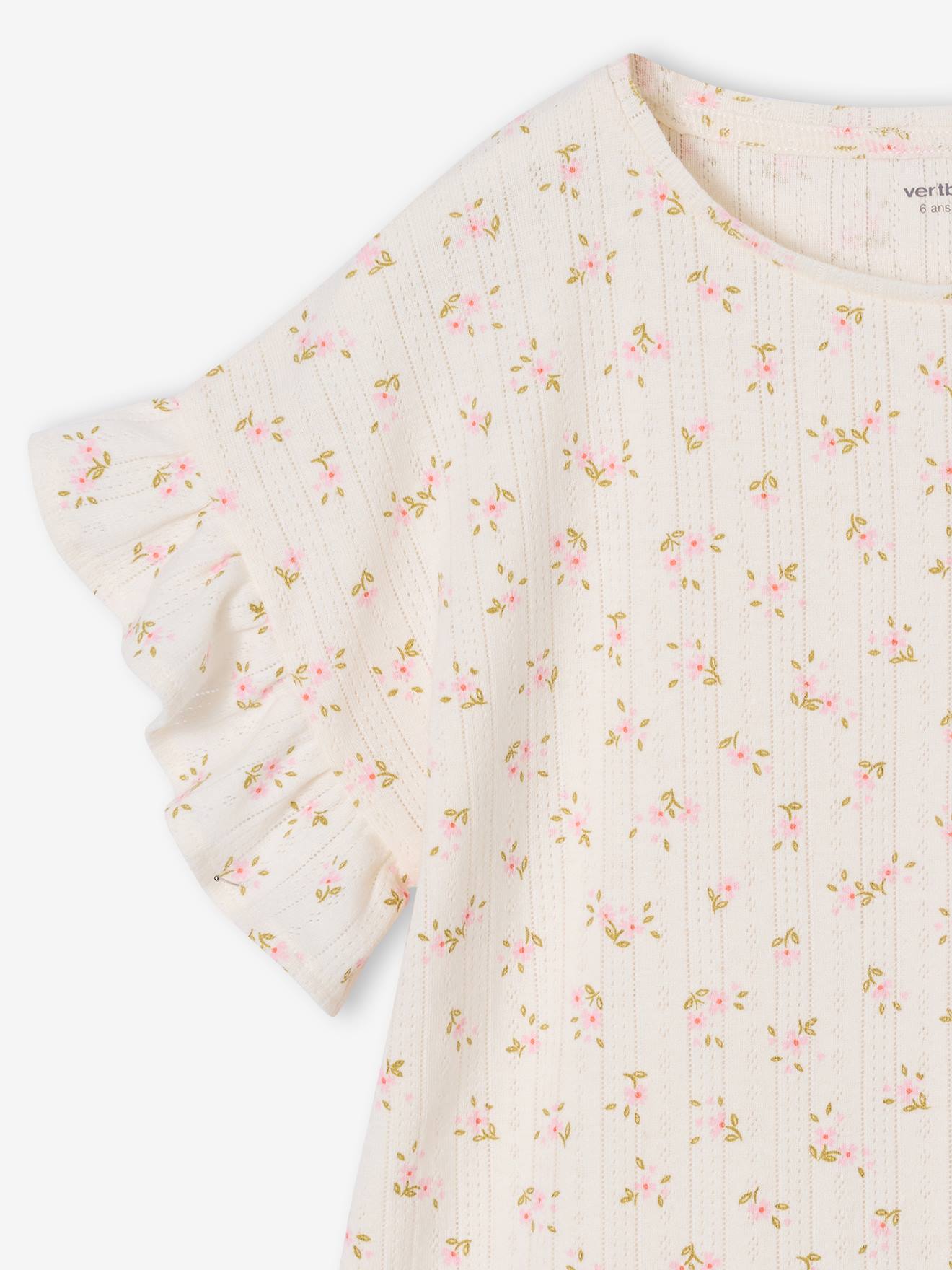 Thumbnail - T-Shirt mit Volants und Blumenmuster Mädchen