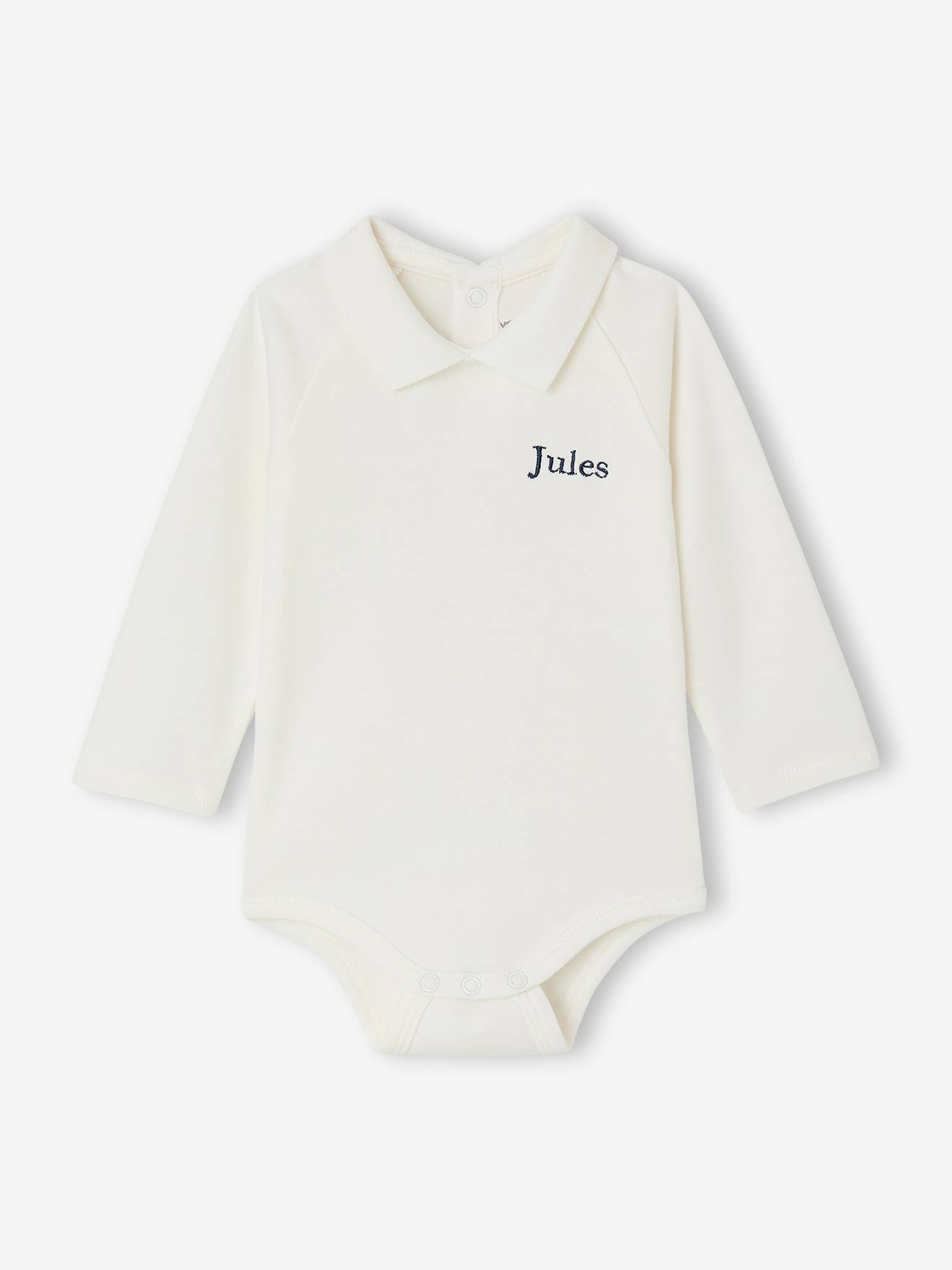 Langarmbody Baby Jungen mit Kragen