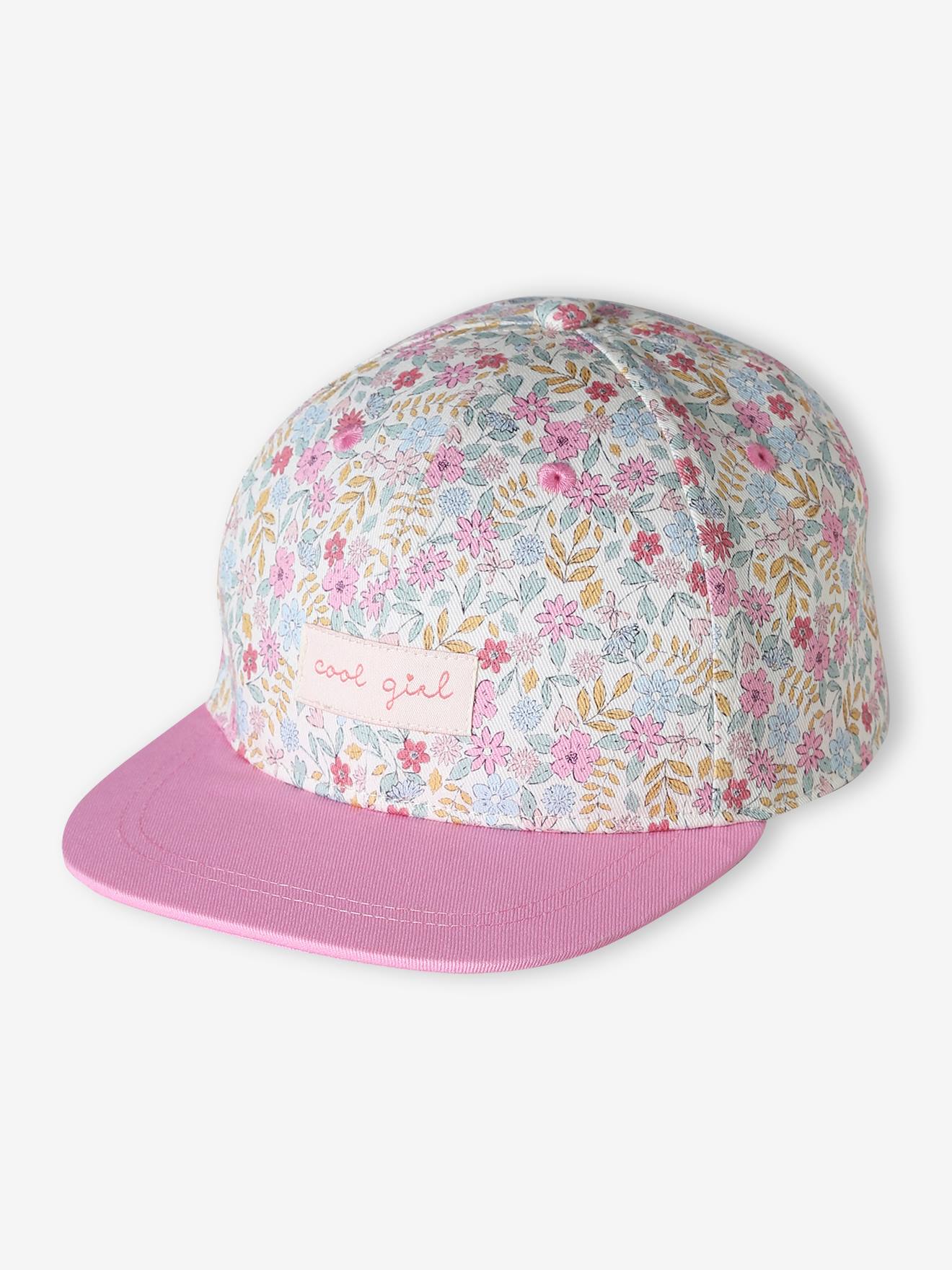 Mädchen Baumwollcap mit Blumenprint