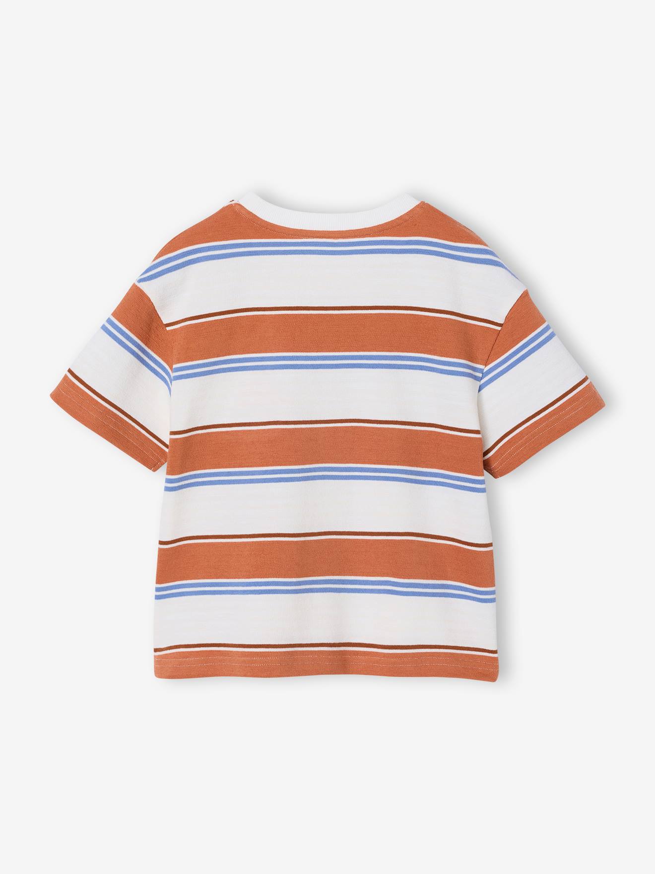 Thumbnail - Jungen T-Shirt mit Streifen und Brusttasche