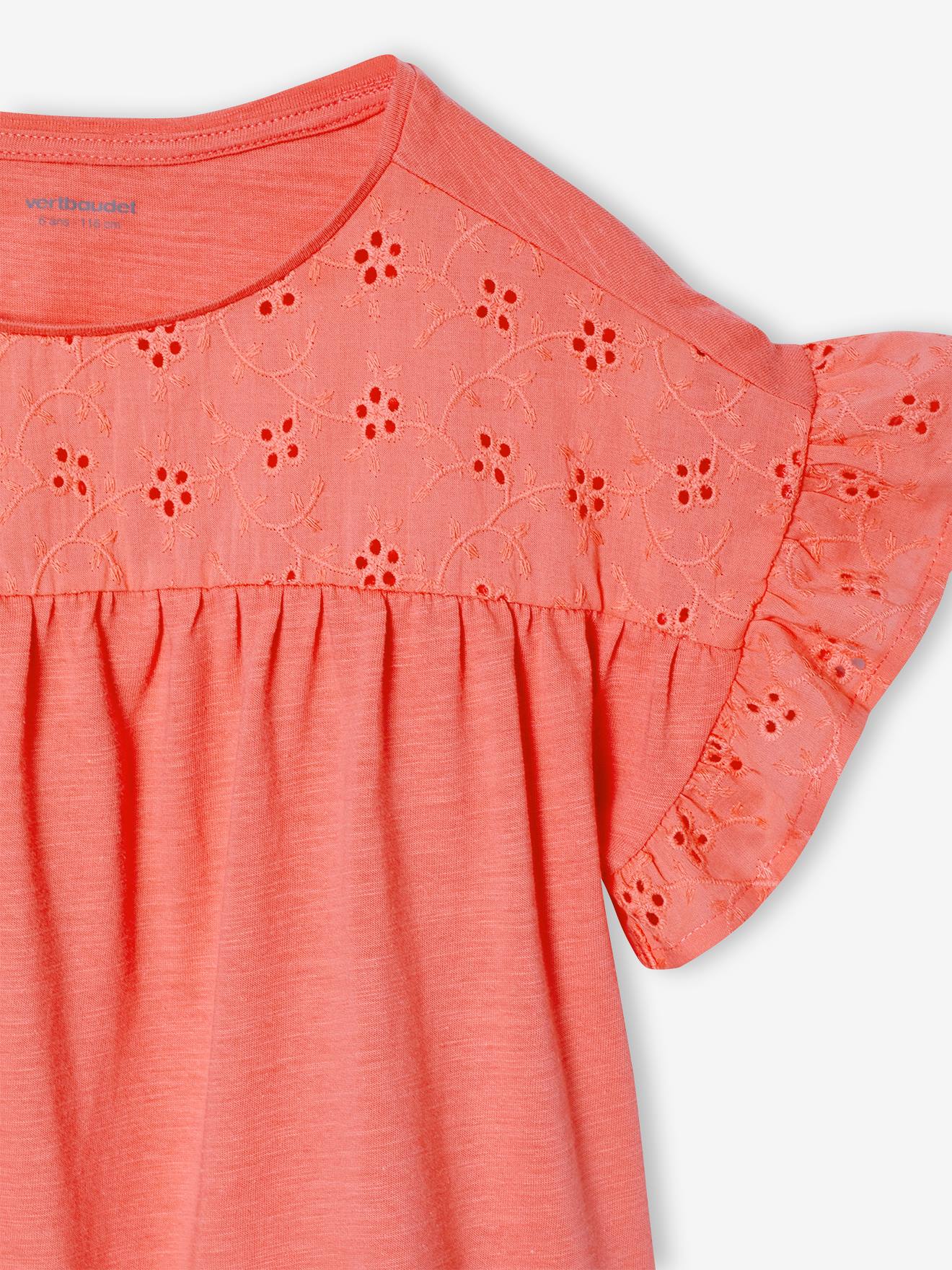 Thumbnail - Blusenshirt mit Volantärmel und Lochstickerei