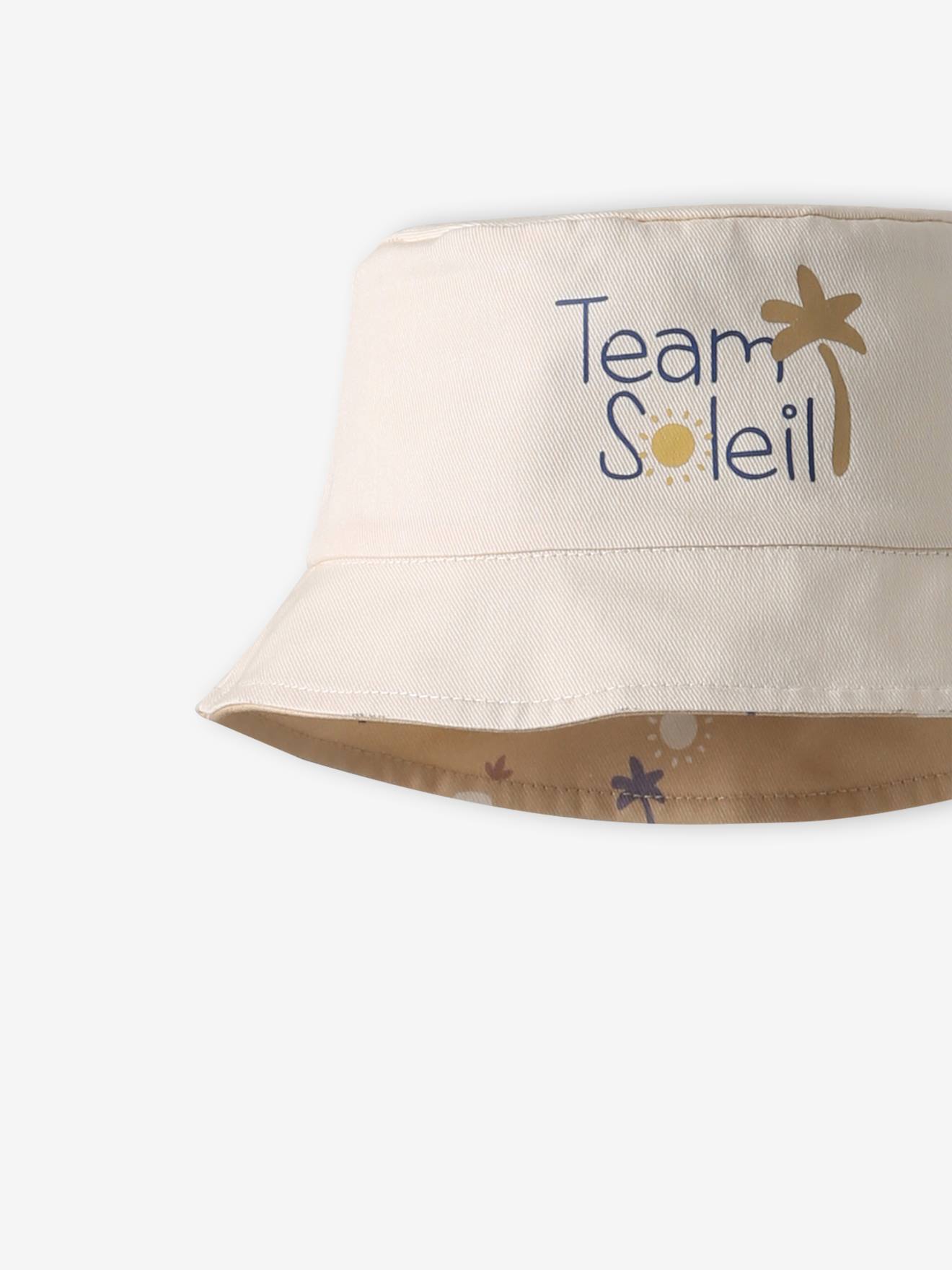 Thumbnail - Wende-Sonnenhut Jungen Baby Urlaubsmotive cappuccino