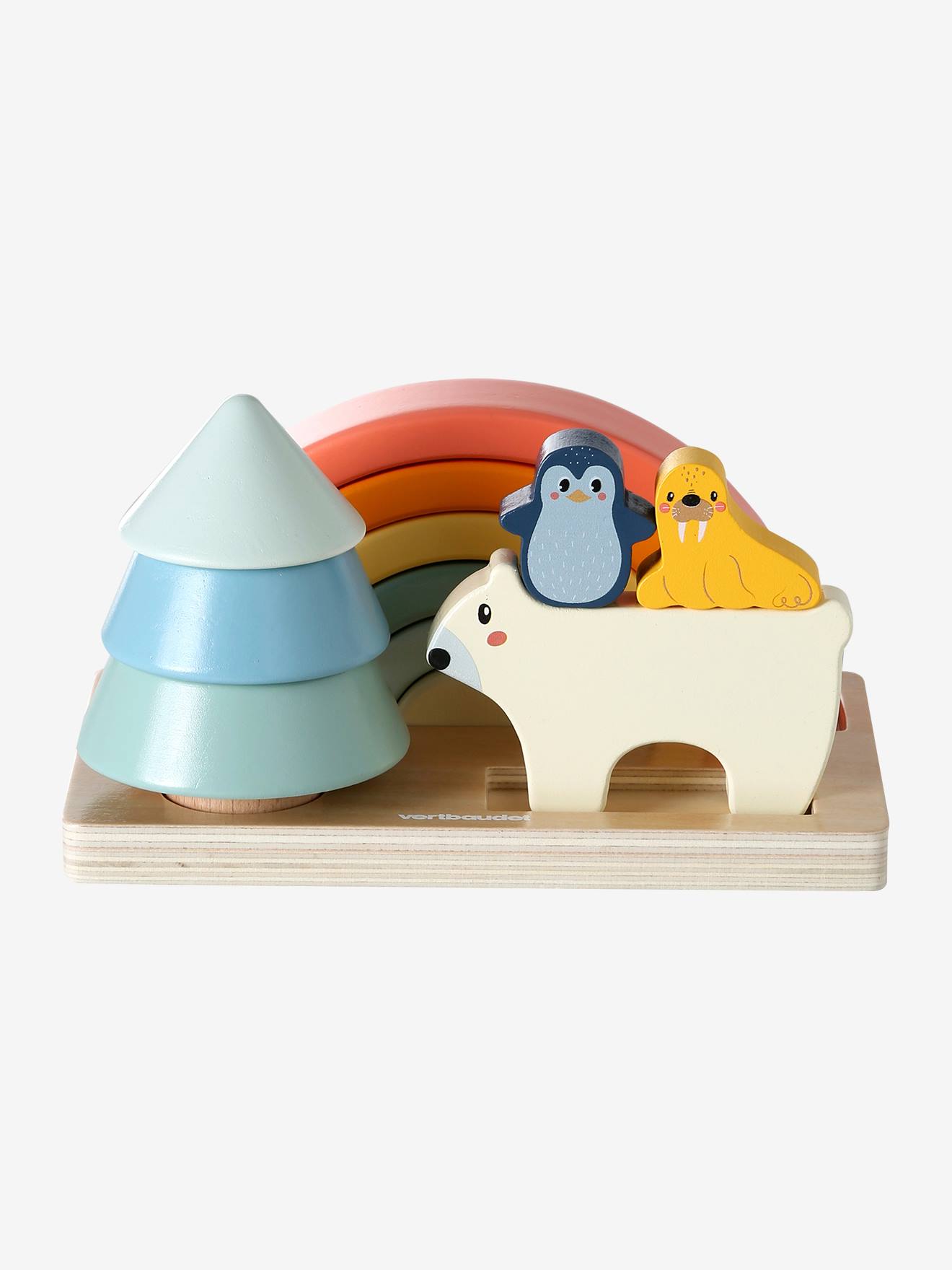 Vertbaudet Lernspielzeuge 3Er-Set Baby Aus Holz Fsc® Braun Einheitsgröße