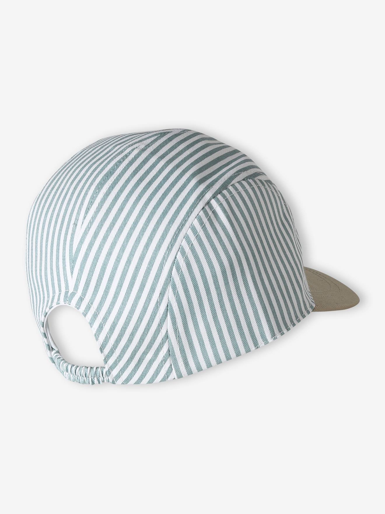 Thumbnail - Baumwollcap mit Streifen für Baby